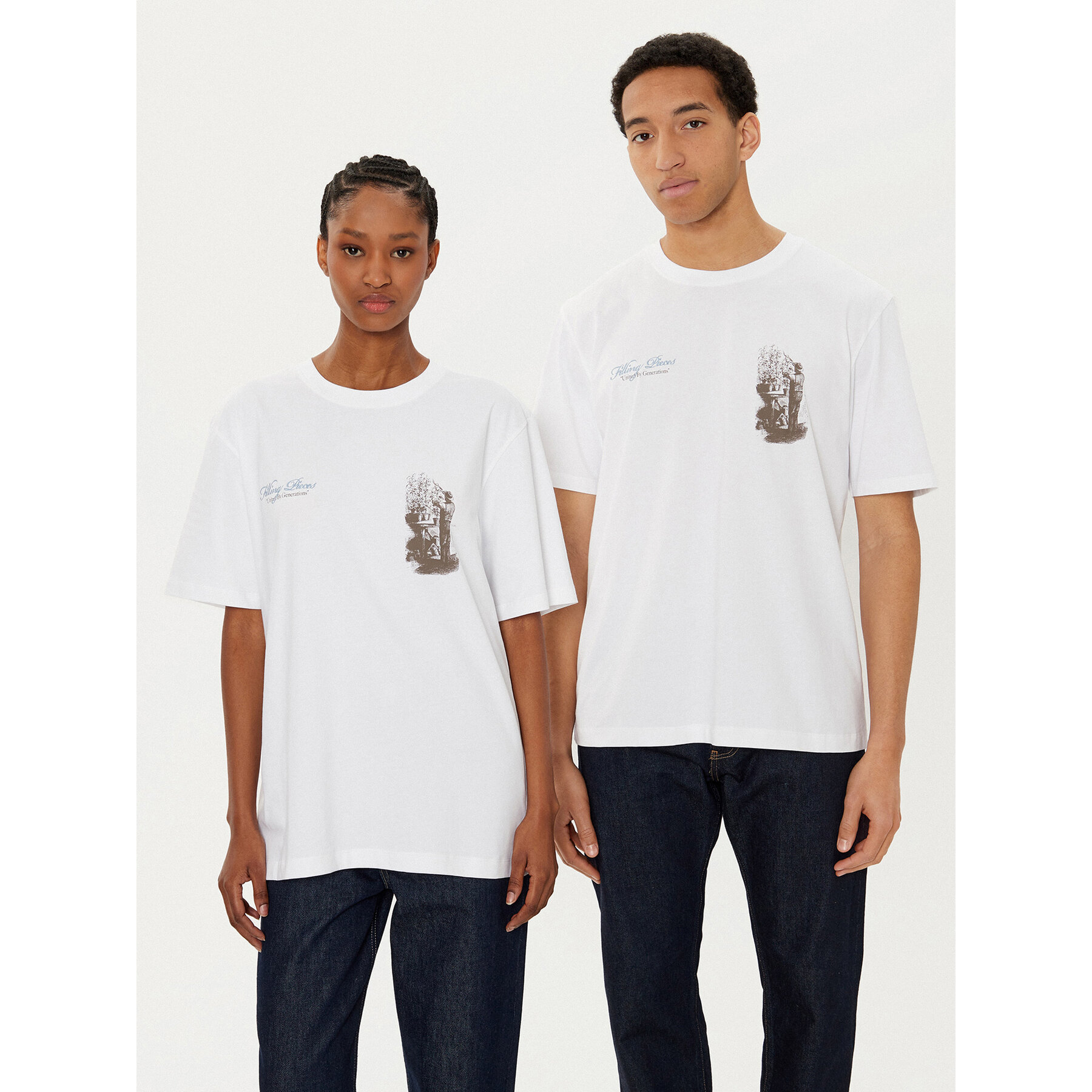 Filling Pieces T-Shirt Unisex Gardener 7449985 Λευκό Regular Fit