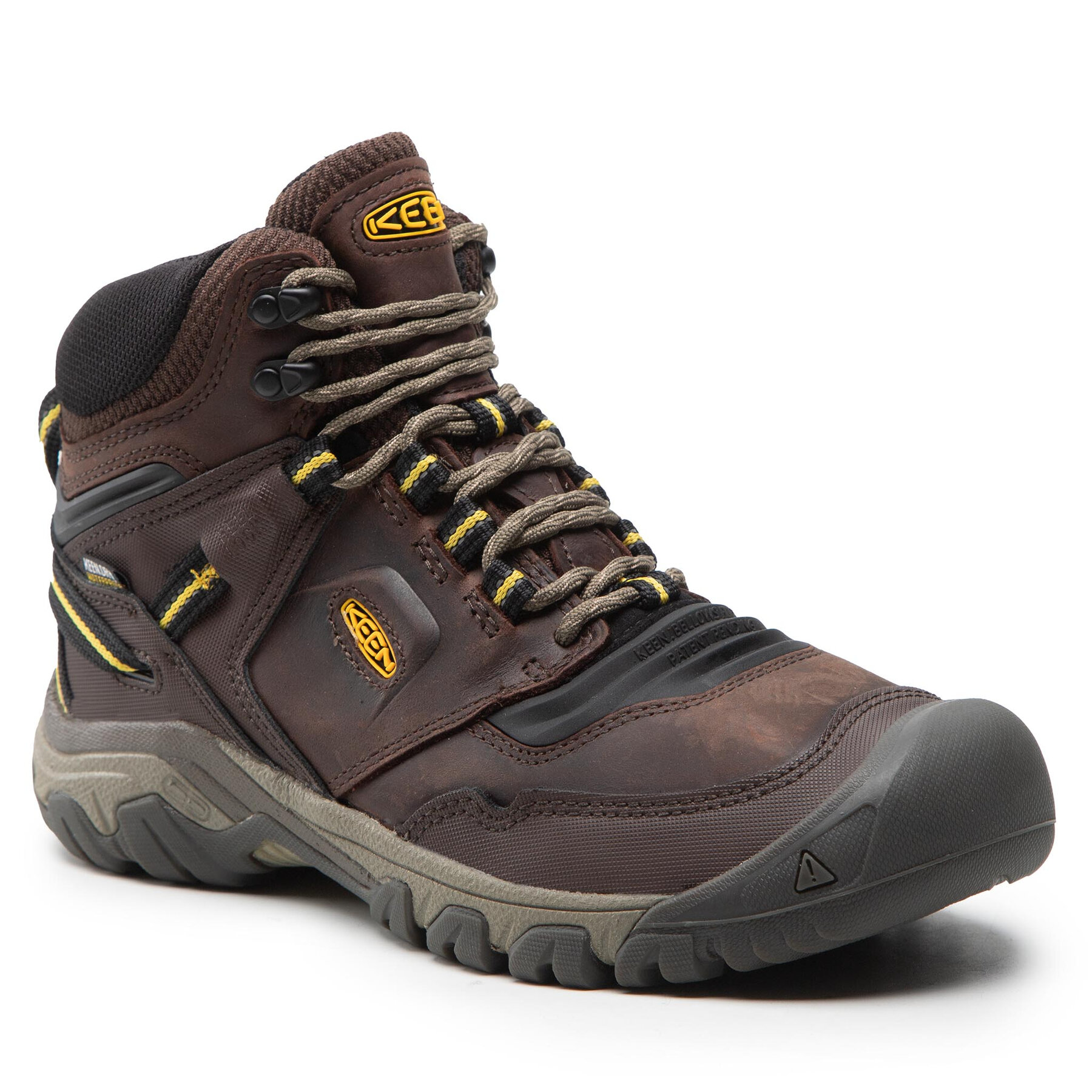 Trekkings Keen Ridge Flex Mid Wp M 1026614 Coffee Bean/Keen Yellow 1026614 imagine noua