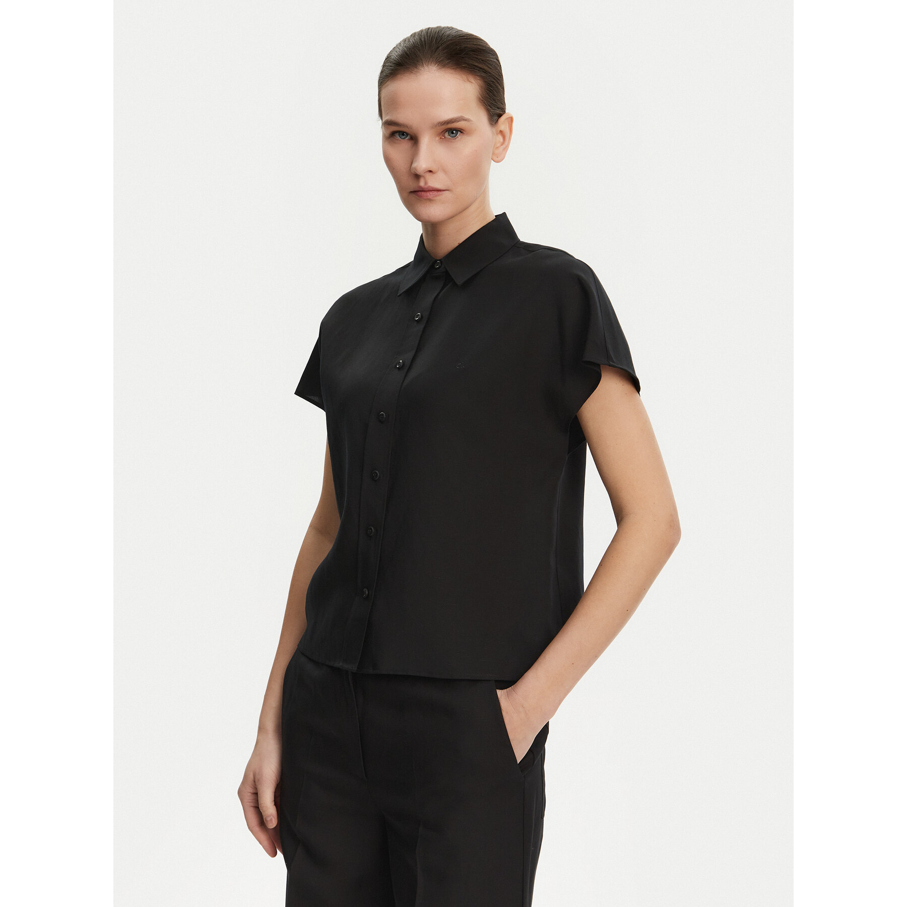 Calvin Klein Hemd K20K208322 Schwarz Regular Fit