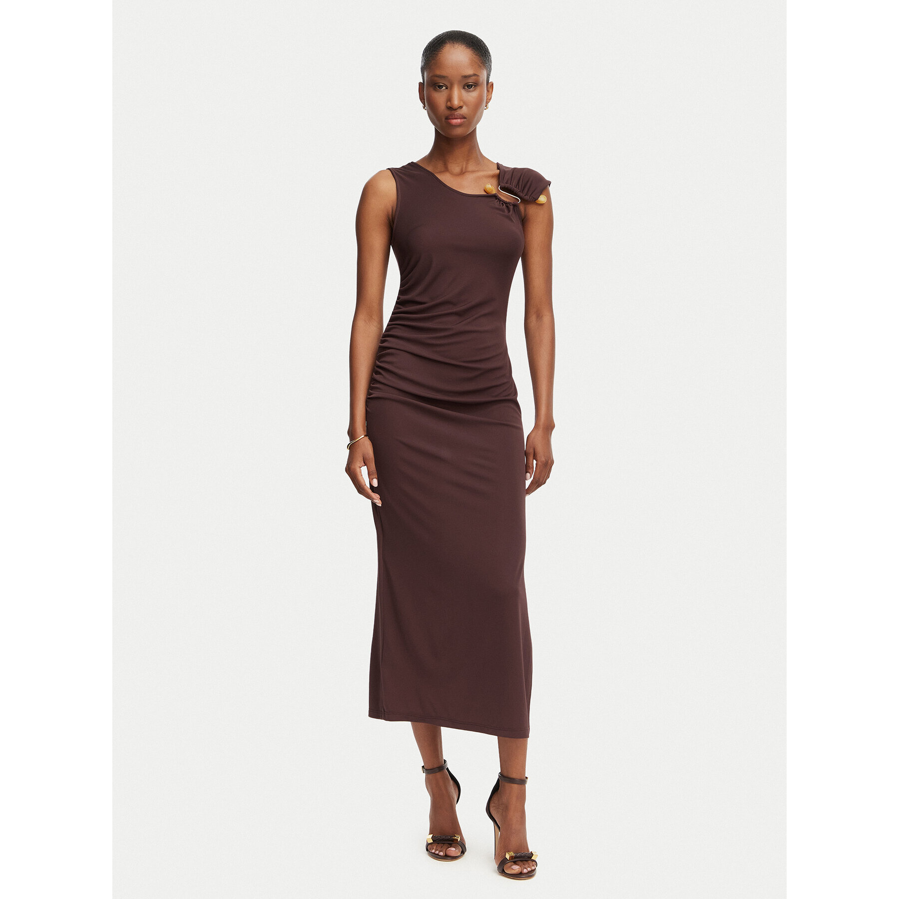 Rinascimento Coctailkleid CFC0020352002 Braun Slim Fit