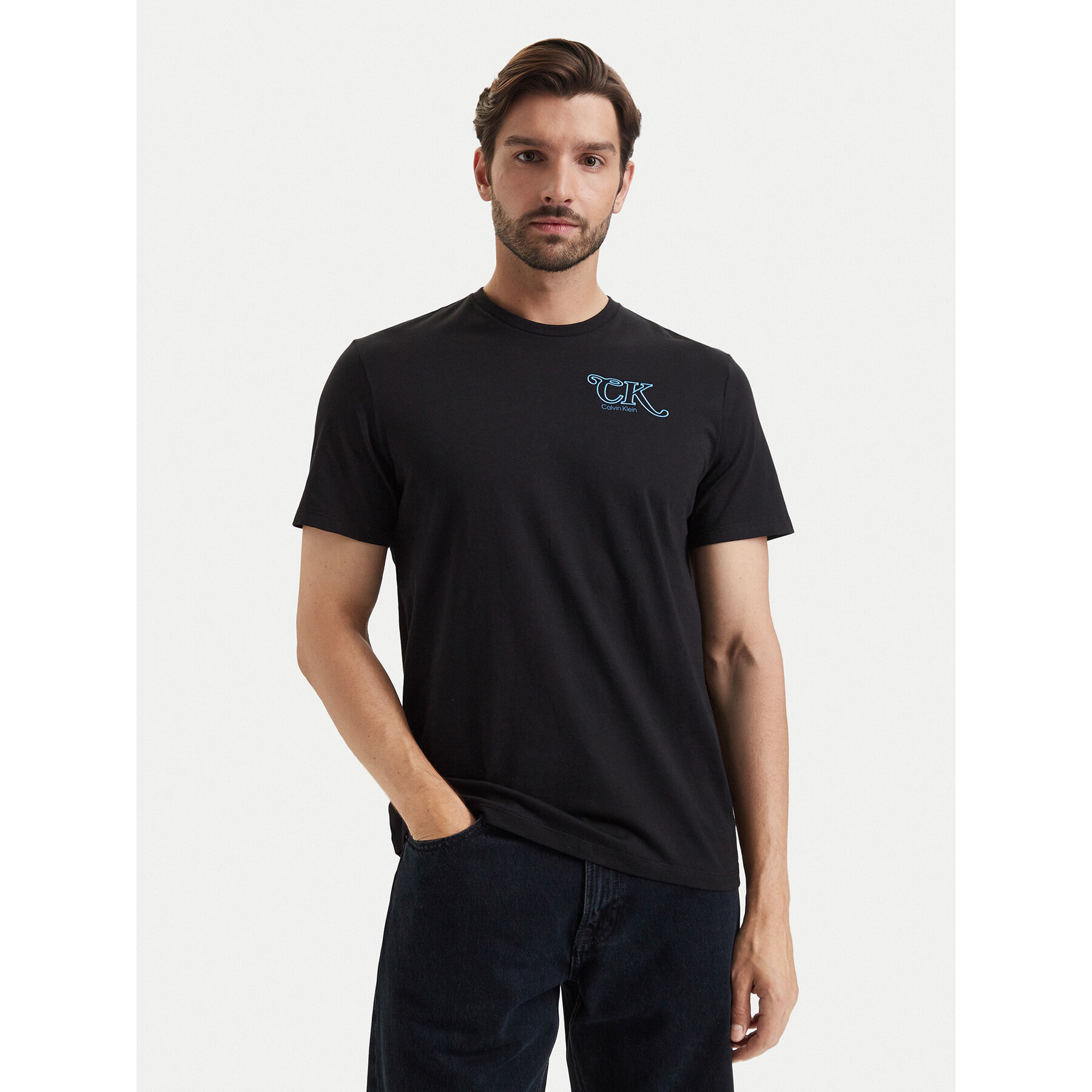 Calvin Klein Jeans T-Shirt LV04RH819G Schwarz Regular Fit