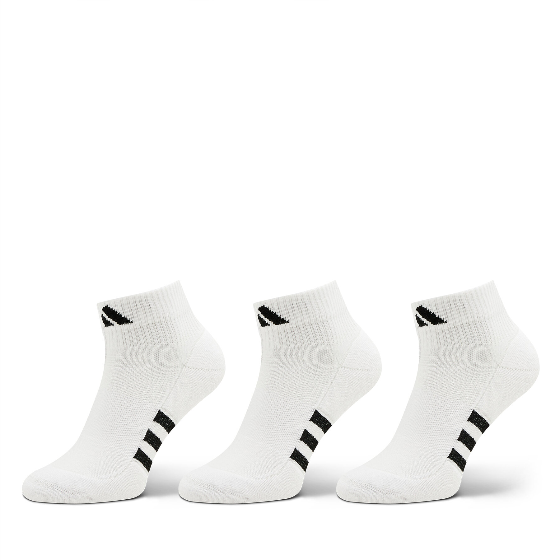 3 pares de calcetines cortos unisex adidas Mid-Cut Socks 3 Pairs HT3450 Blanco