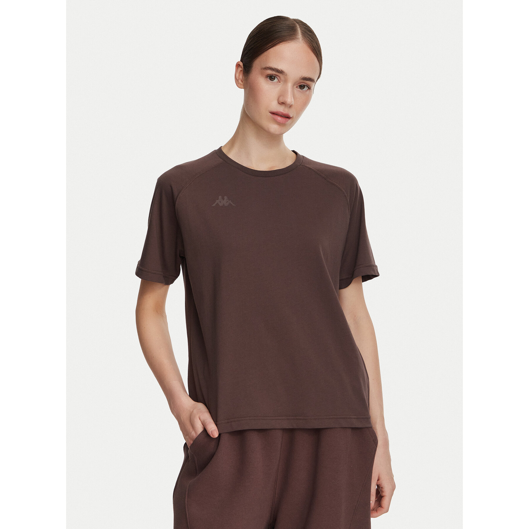 Kappa Majica 34258QW Rjava Regular Fit