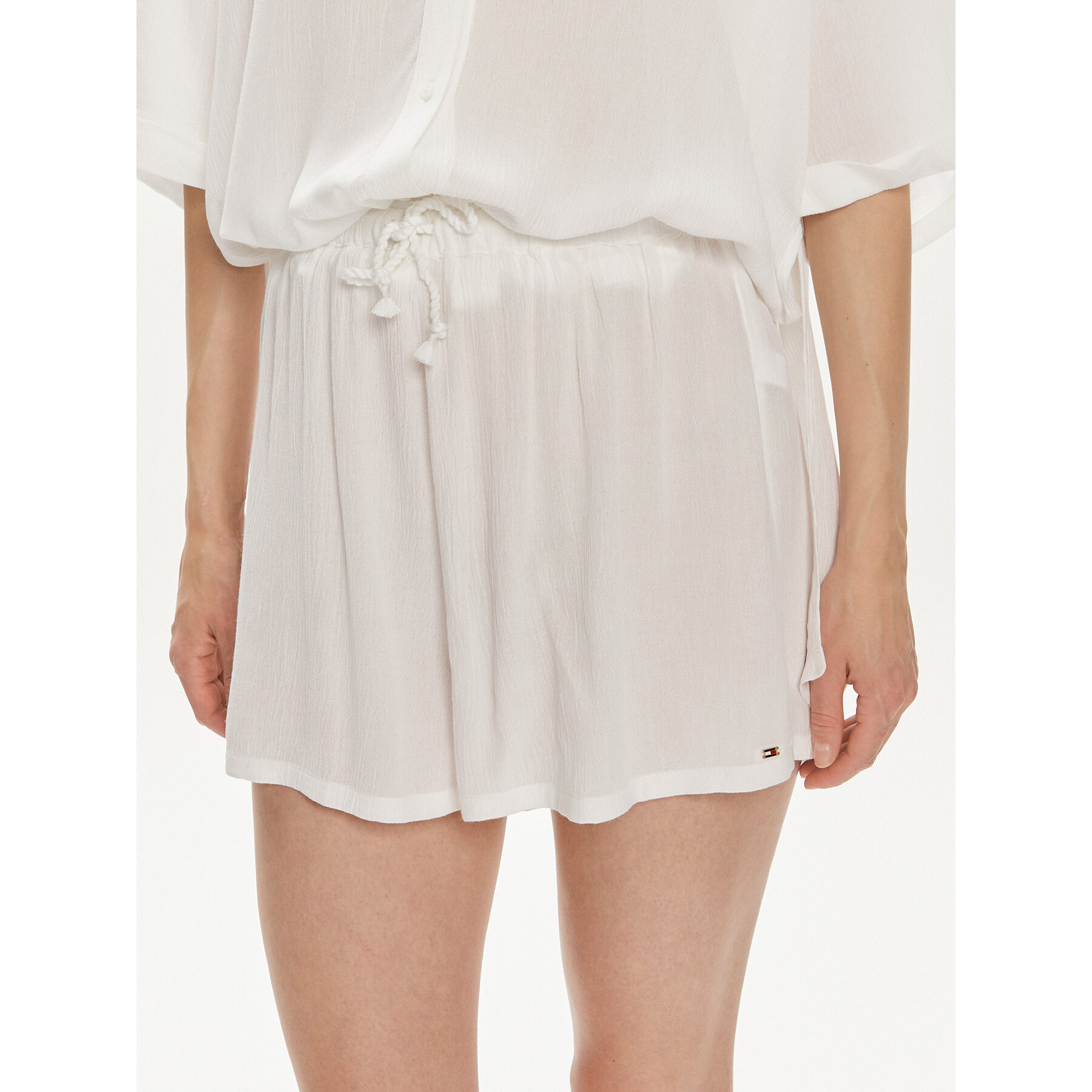 Tommy Hilfiger Stoffshorts UW0UW05332 Weiß Relaxed Fit