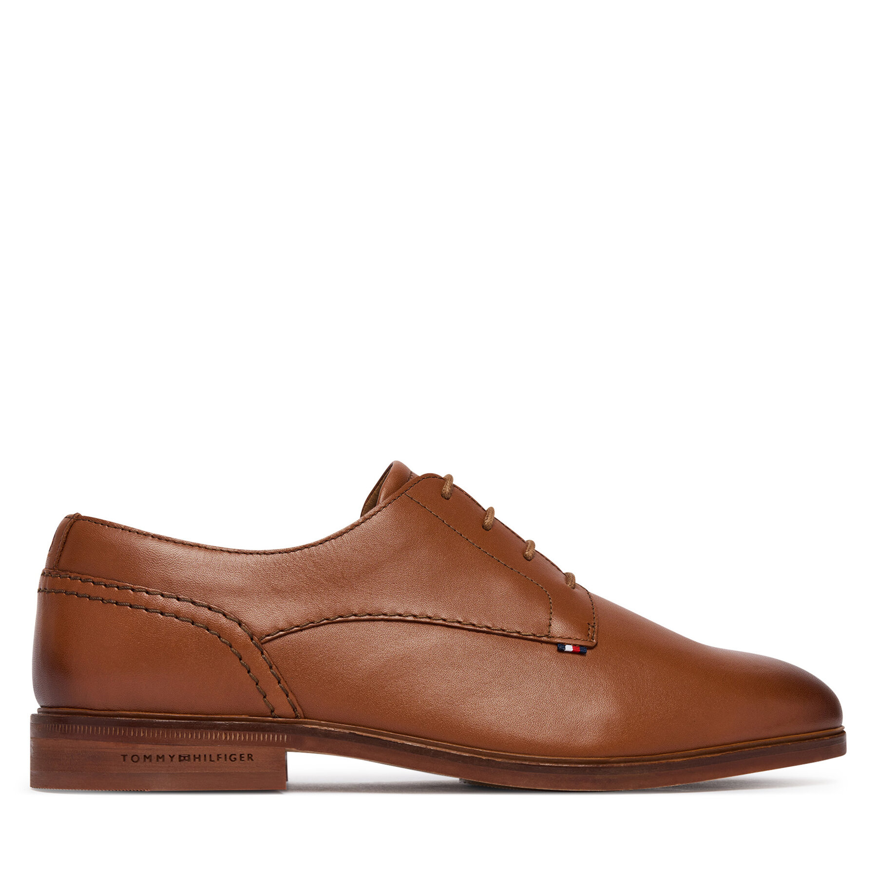 Cipele Tommy Hilfiger Hilfiger Leather Dress Shoe FM0FM05777 Smeđa