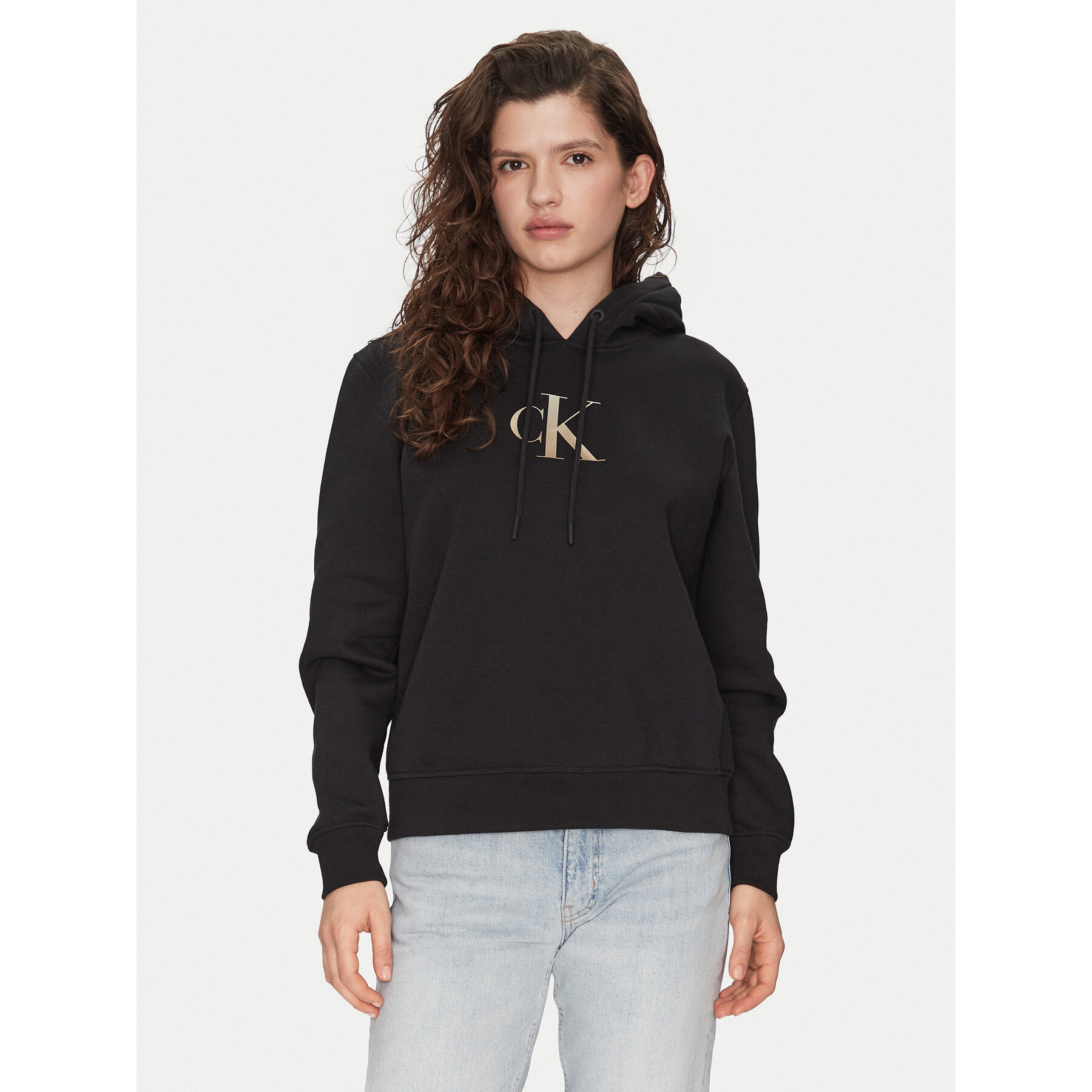 Calvin Klein Jeans Sweatshirt Gradient J20J224721 Schwarz Relaxed Fit