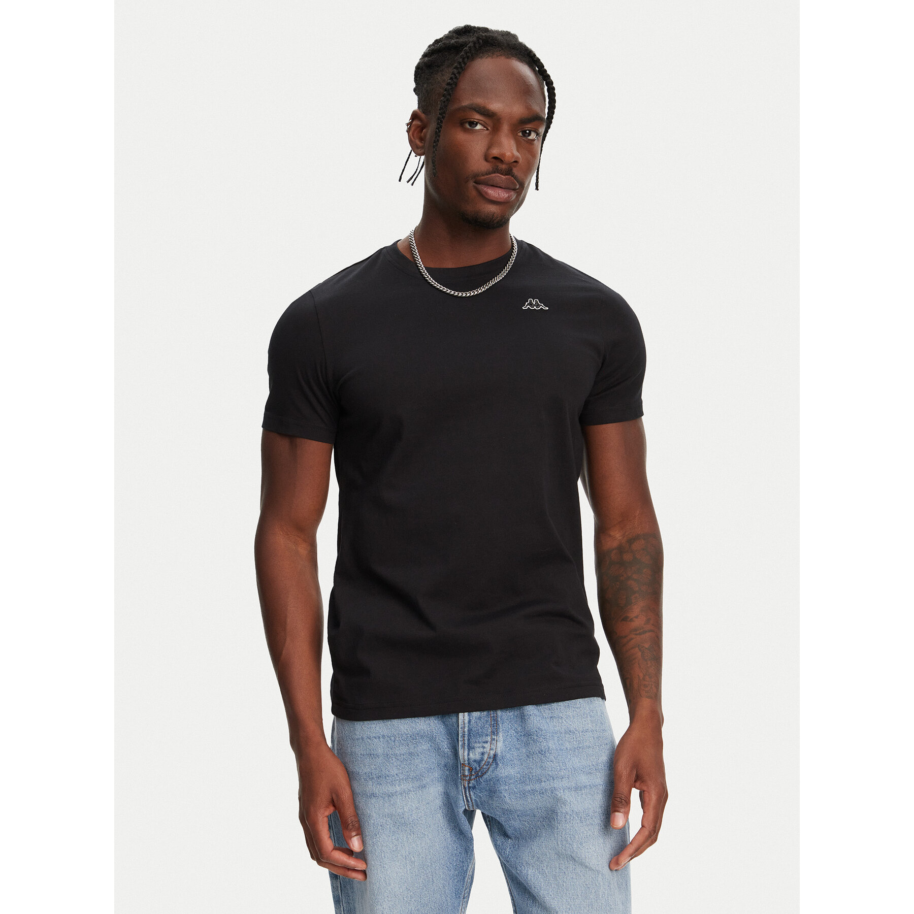 Robe di Kappa T-shirt Luc 611187W Nero Regular Fit