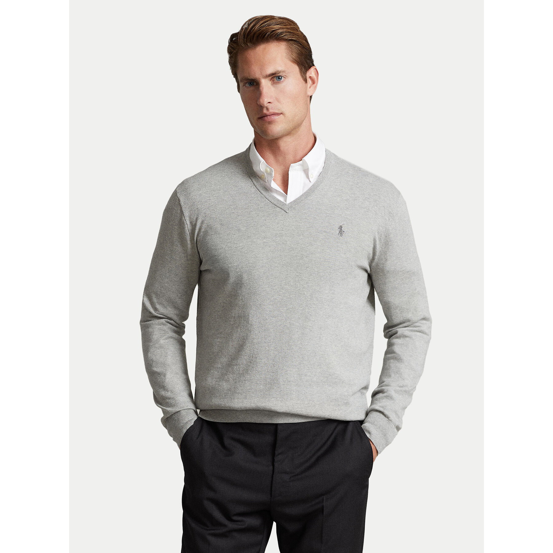 Polo Ralph Lauren Pullover 710670789002 Grau Slim Fit