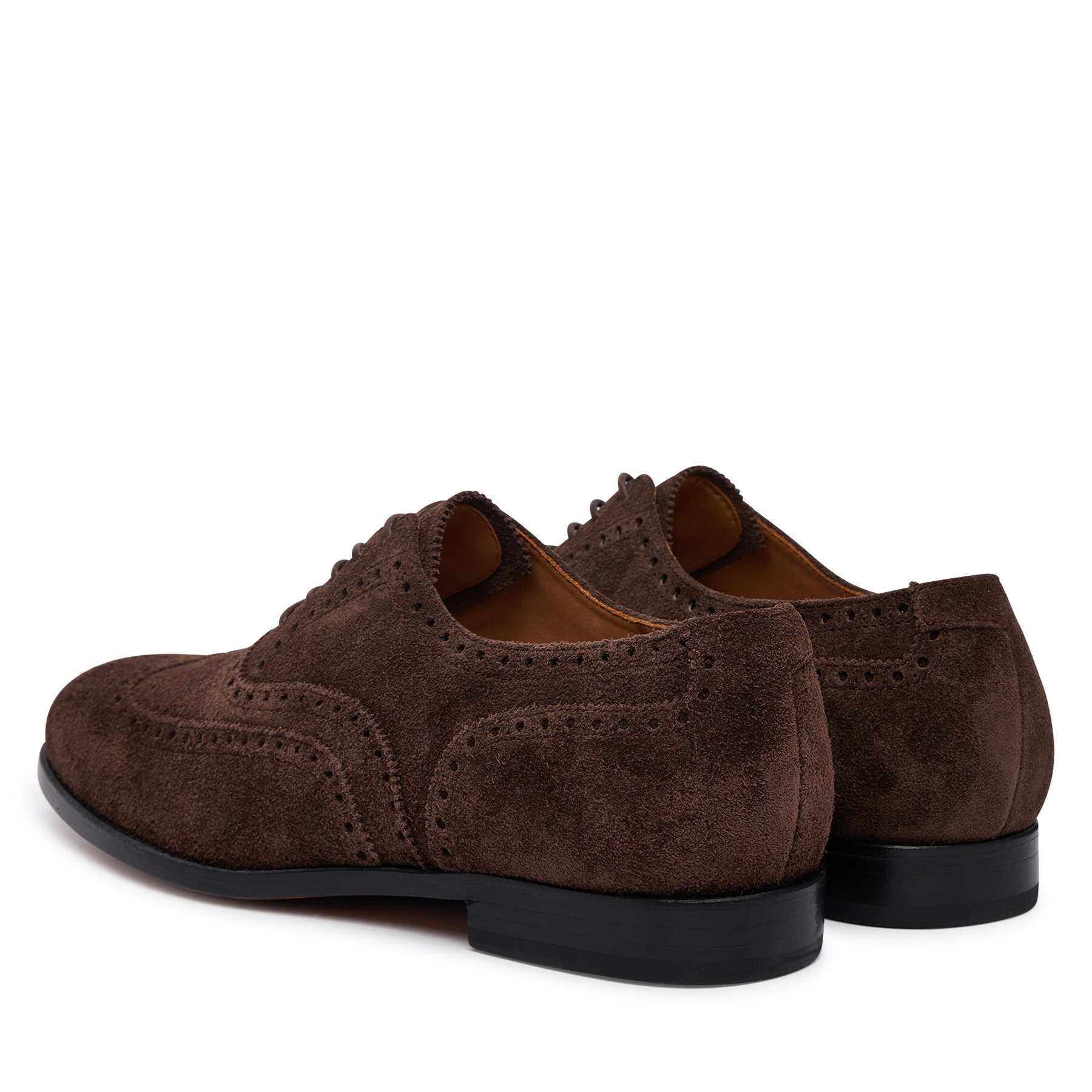 Poltopánky Polo Ralph Lauren Owen Wingtip 811P15884001 Tmavo hnedá