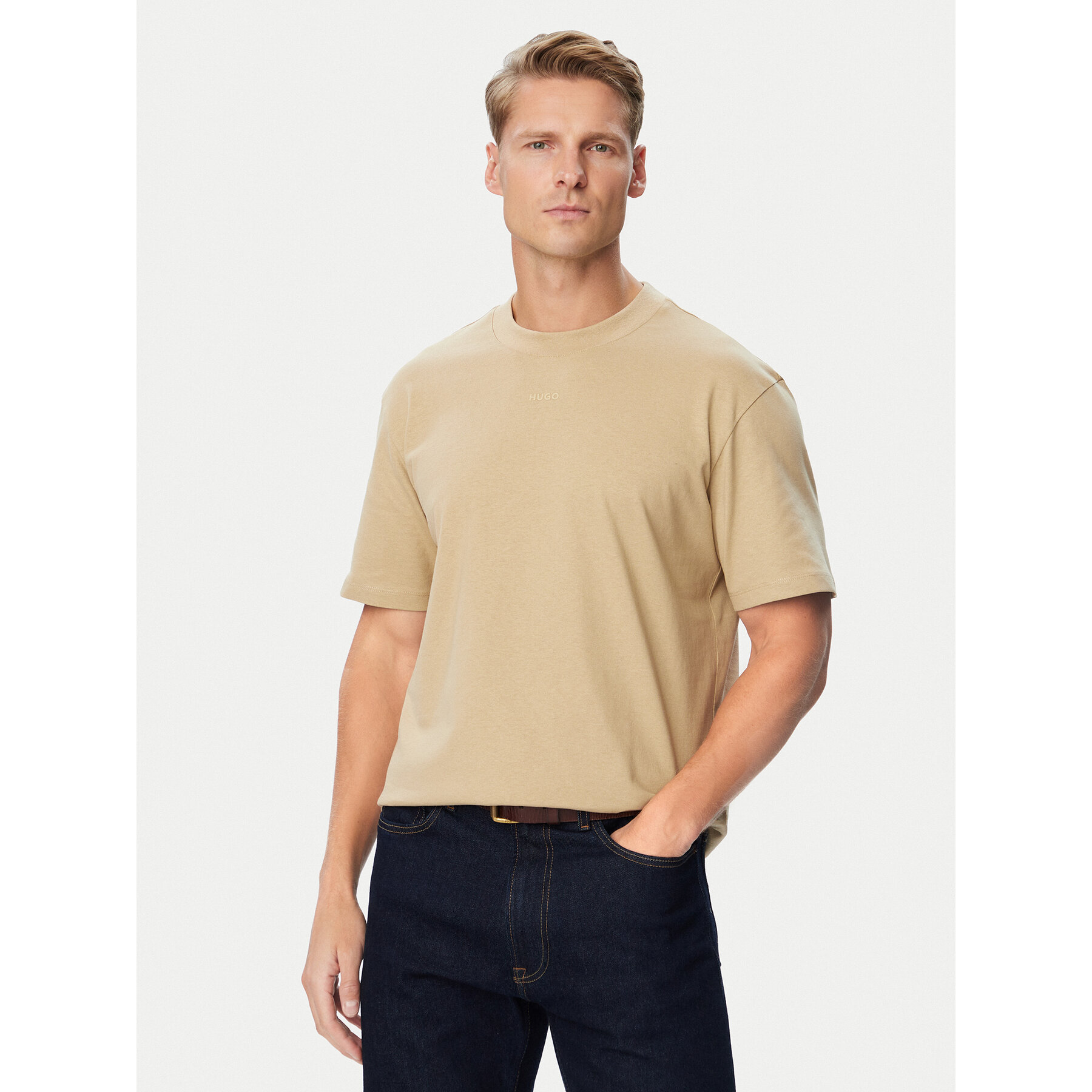 HUGO T-Shirt Dapolino 50488330 Beige Relaxed Fit