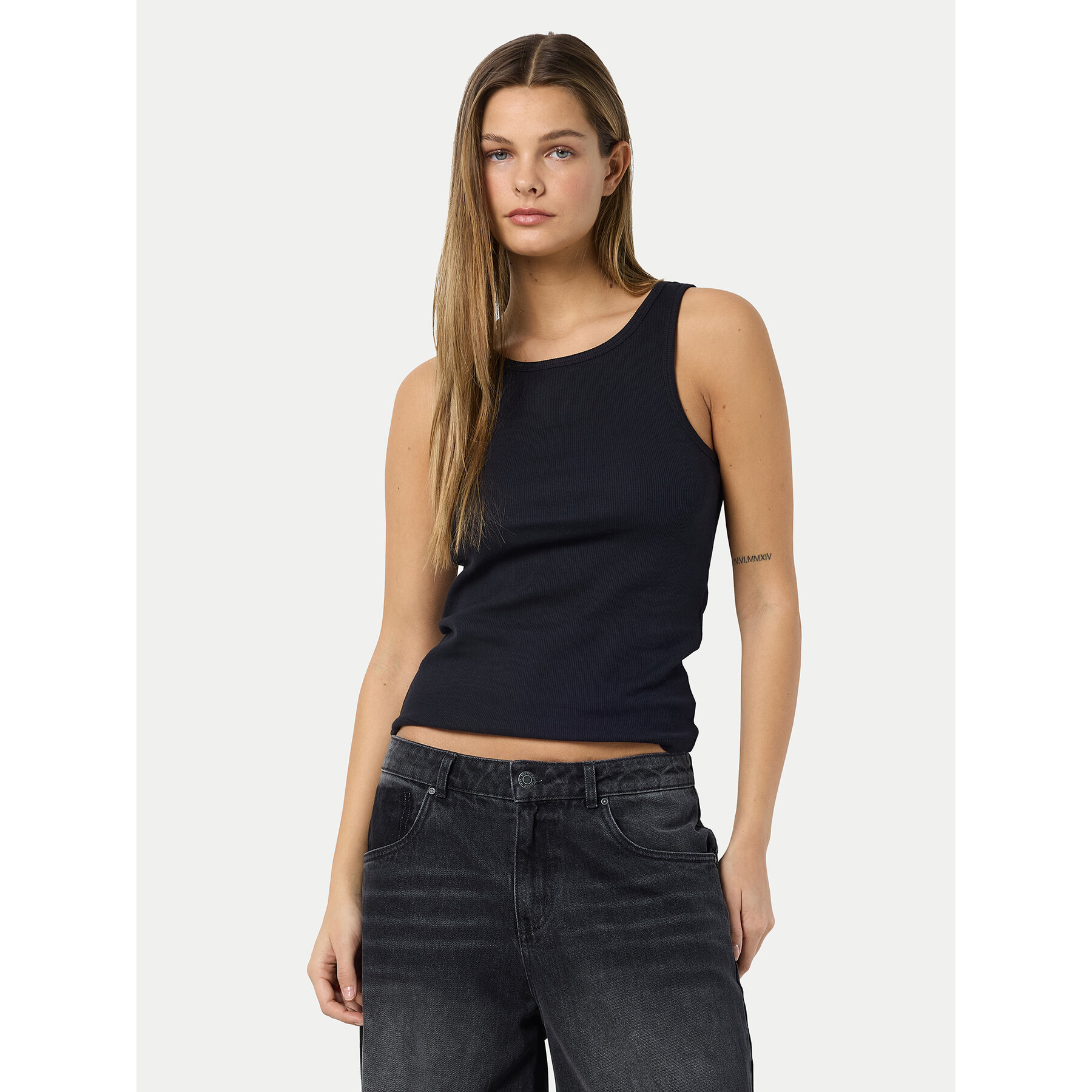 Noisy May Τοπ Maya 27033135 Μαύρο Tight Fit