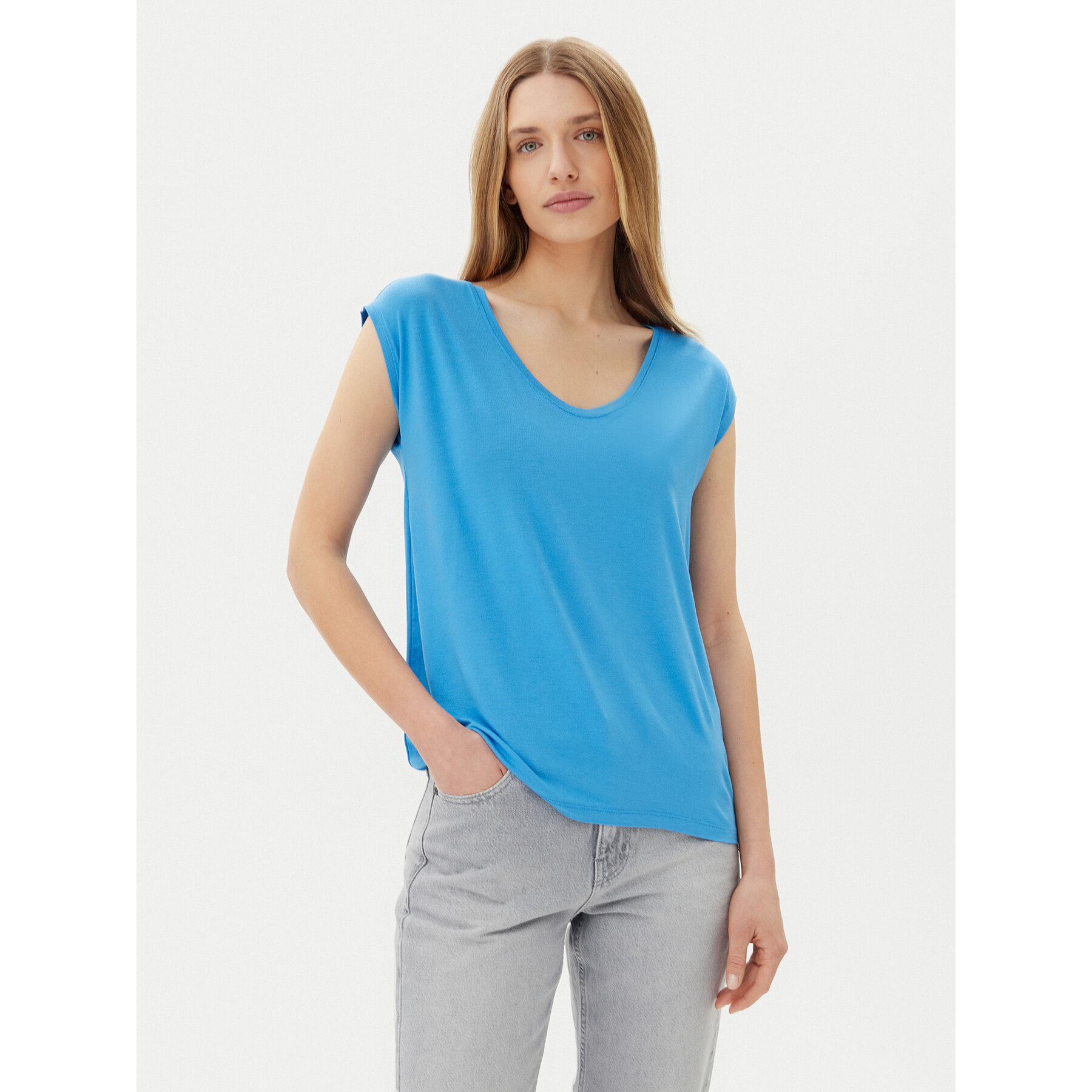Pieces Póló Billo 17078732 Kék Loose Fit