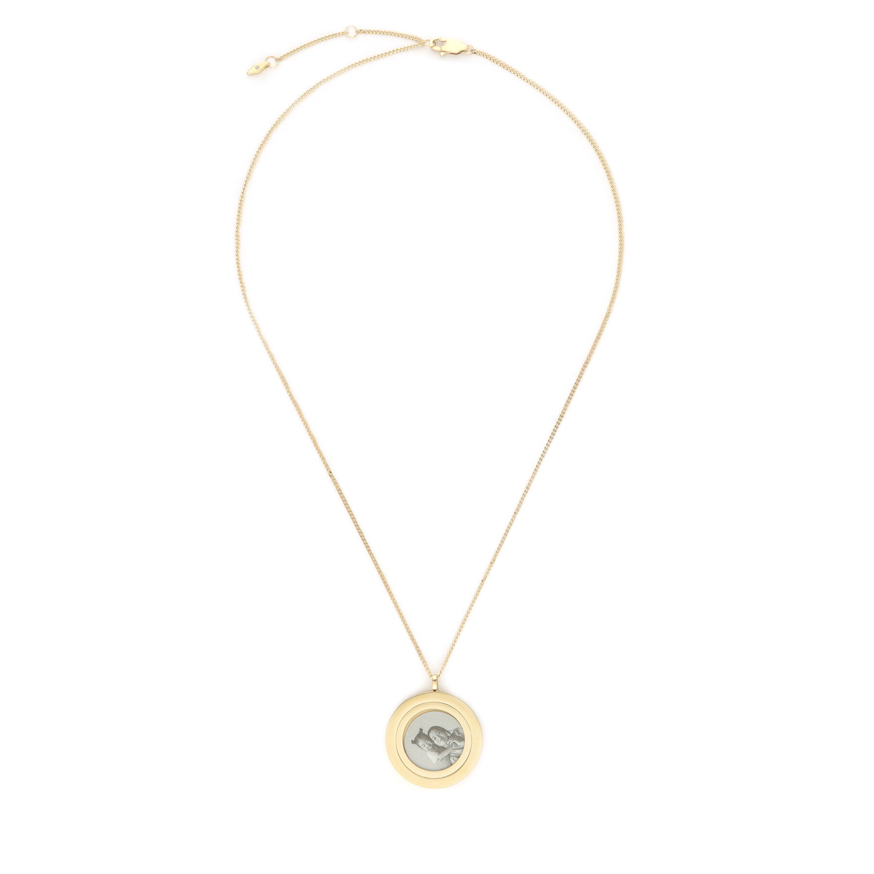 Ogrlica Fossil Harlow Locket JF04738710 Zlatna