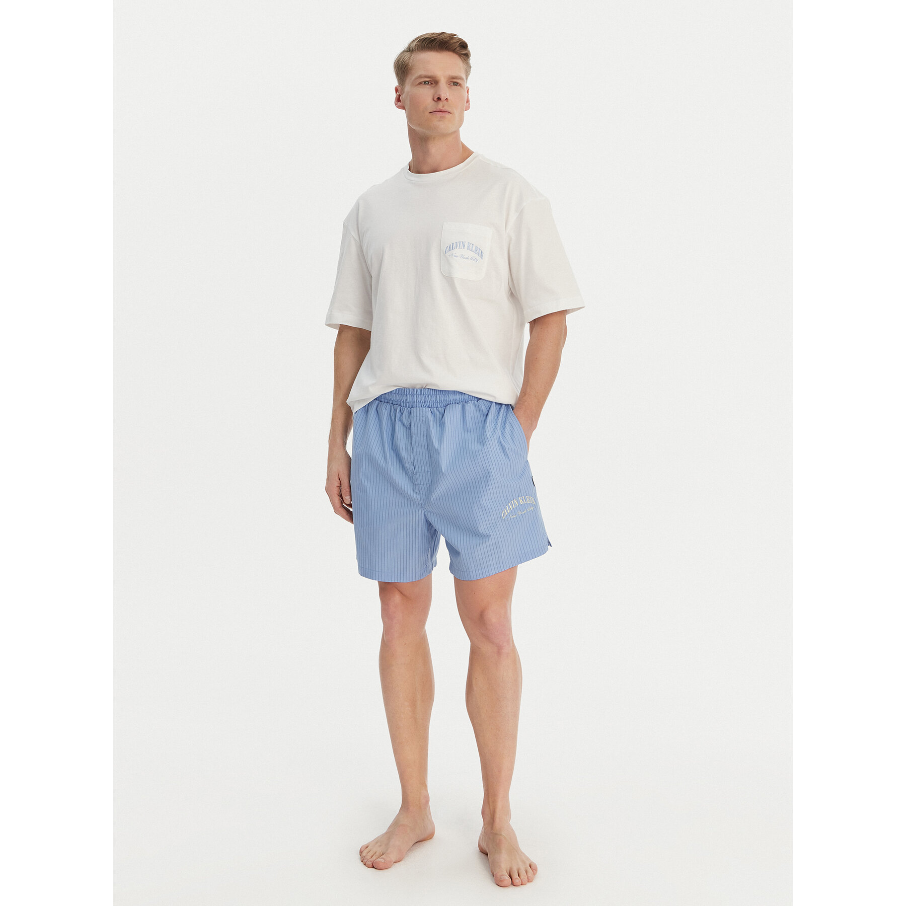 Calvin Klein Underwear Pyjama Heritage LV00NM3016 Blau Relaxed Fit