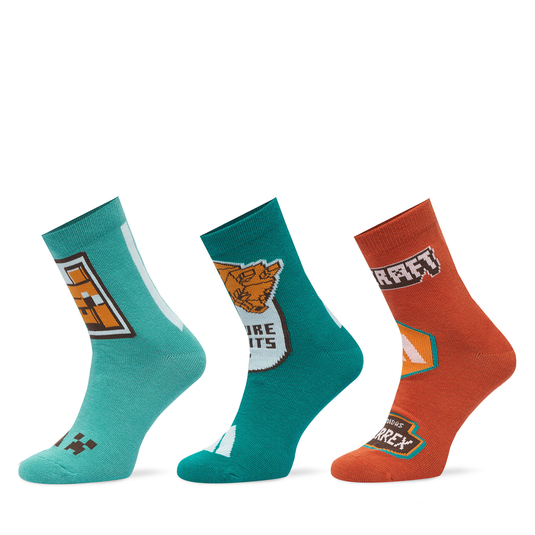 Dlhé ponožky adidas Adidas Minecraft Youth Socks KR2354 Zelená