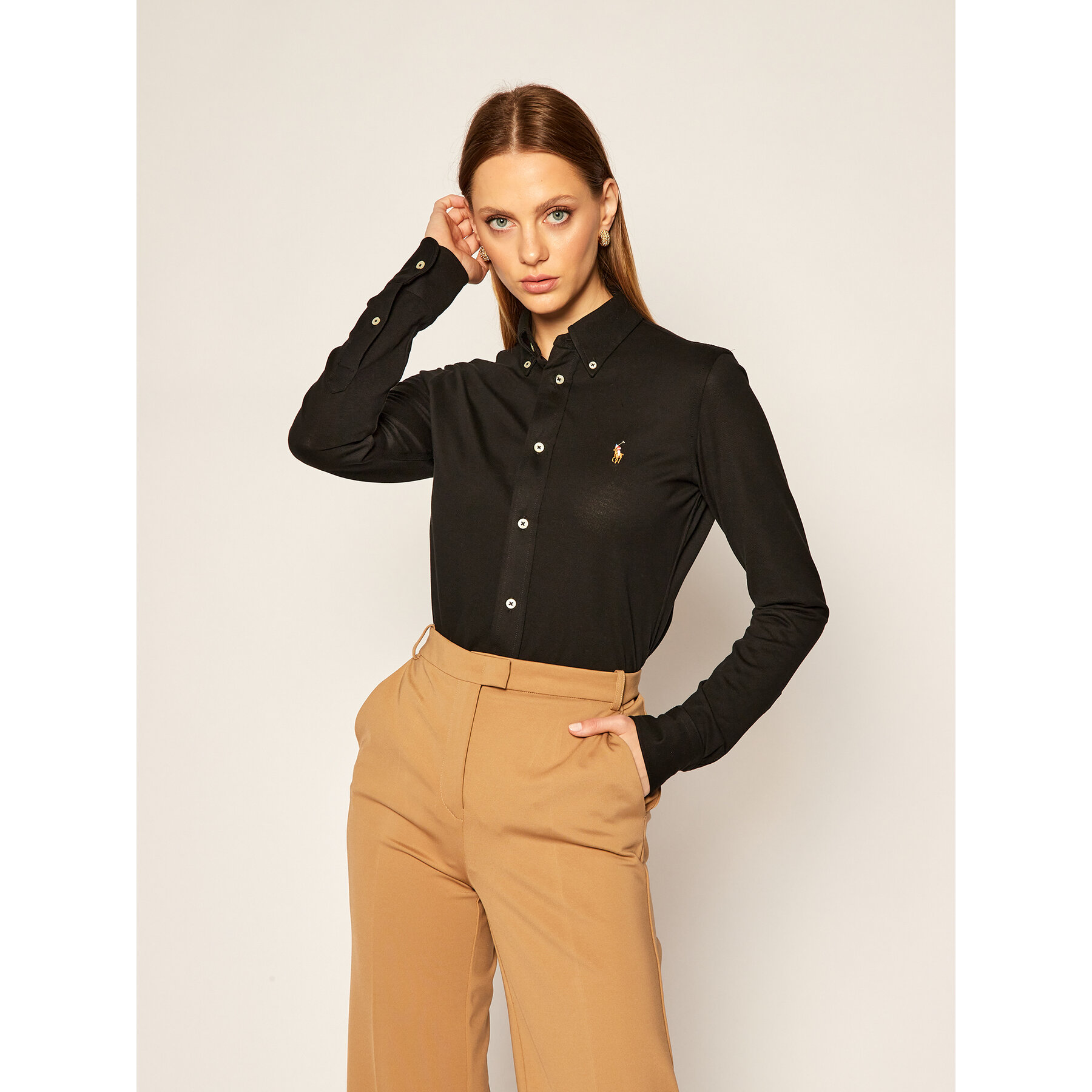 Polo Ralph Lauren Hemd Heidi 211664427010 Schwarz Slim Fit