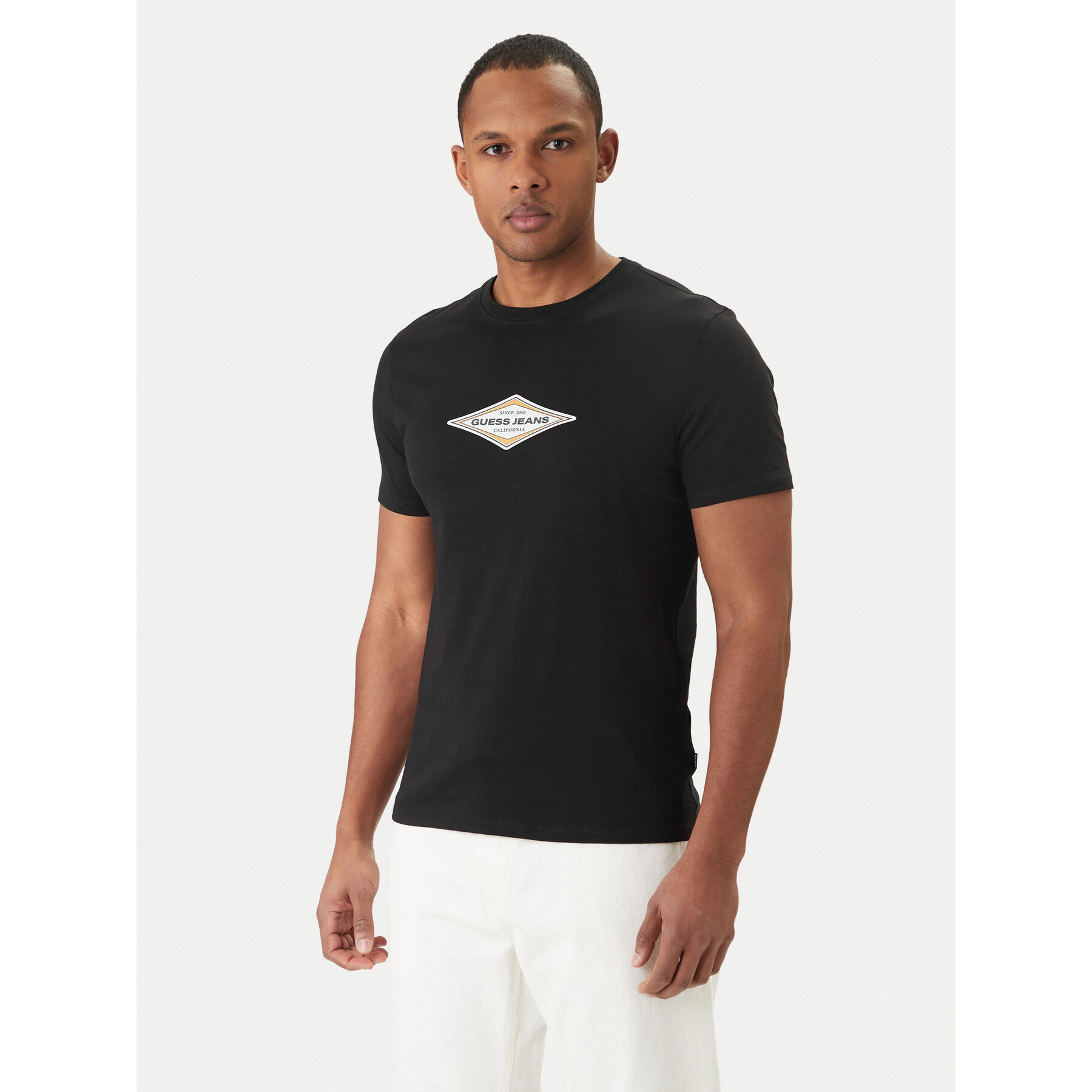 Guess Jeans T-shirt M6GIB4 K8HM0 Crna Slim Fit