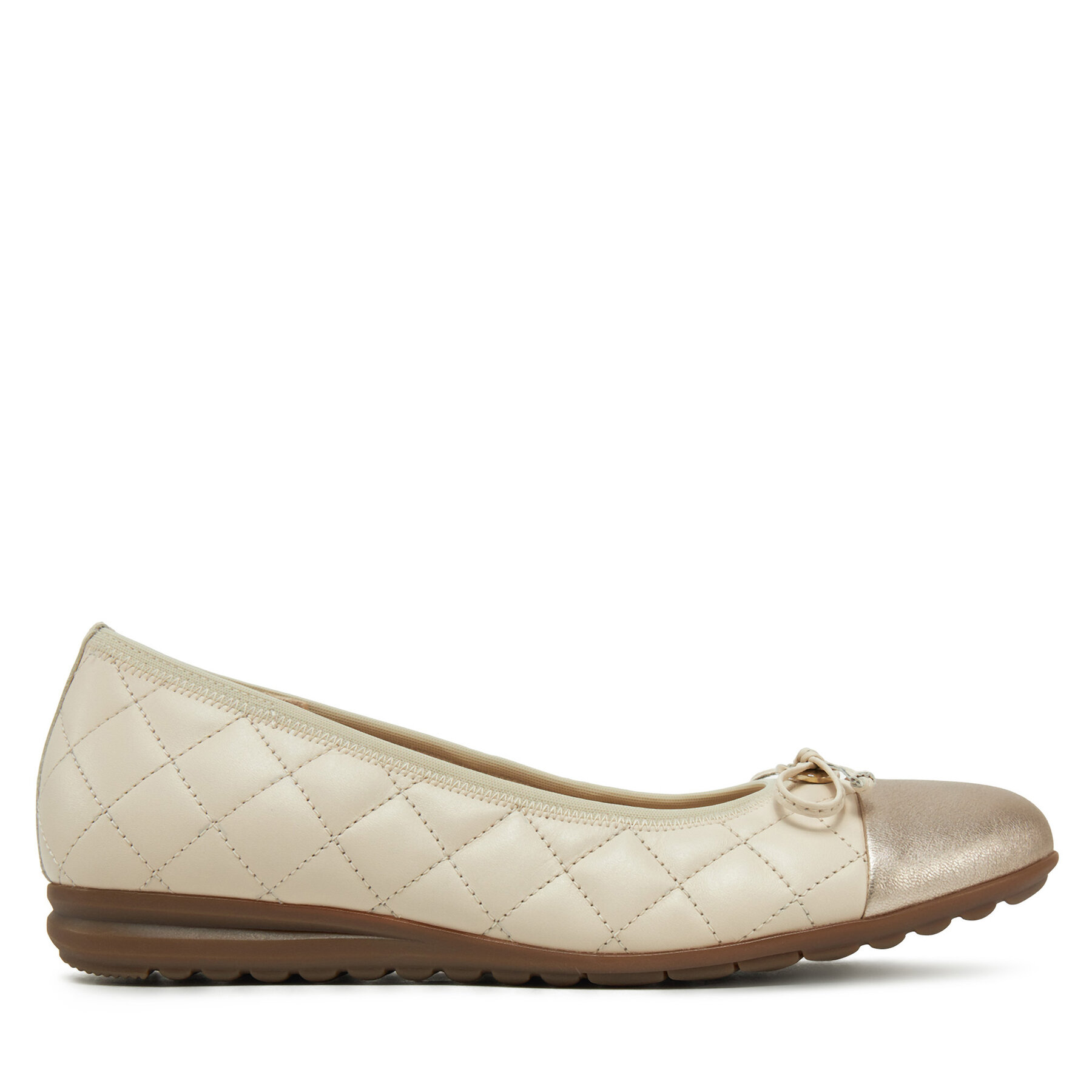 Damen Ballerinas Gabor, Schuhgröße 42, Beige, 62.622.53