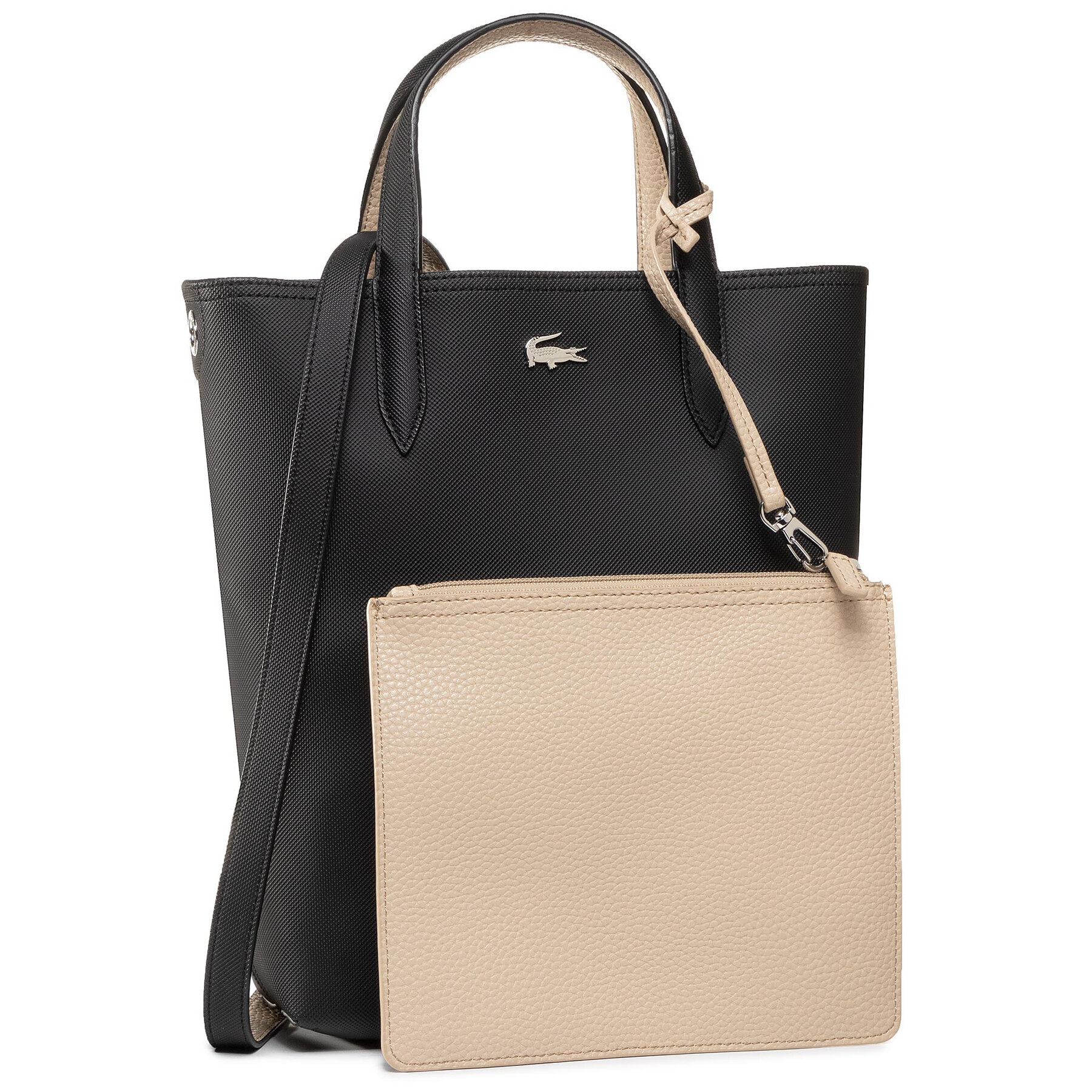 Ročna torba Lacoste Vertical Shopping Bag NF2991AA Črna