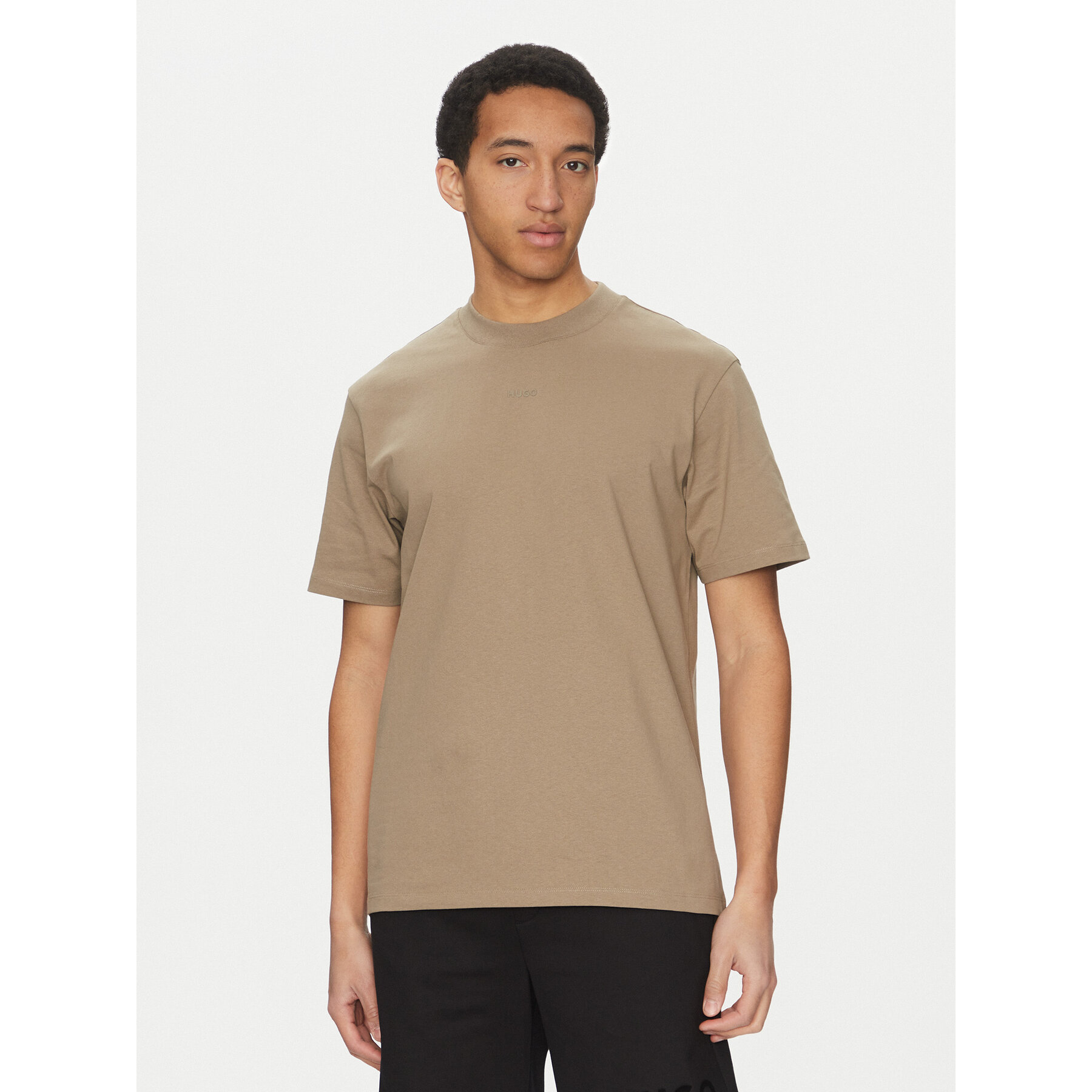 HUGO T-shirt Dapolino 50488330 Marrone Relaxed Fit