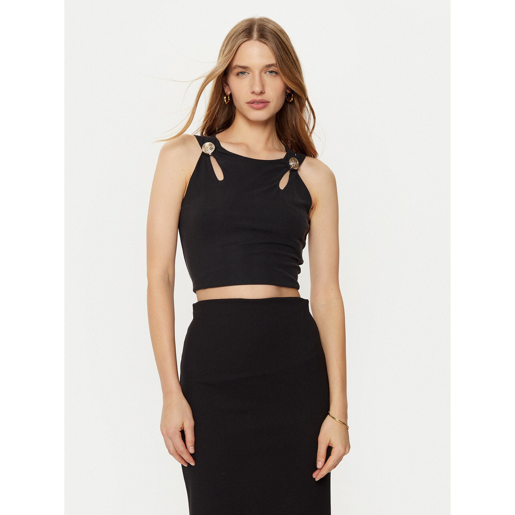 Guess Top W5RP13 KAQL2 Nero Regular Fit