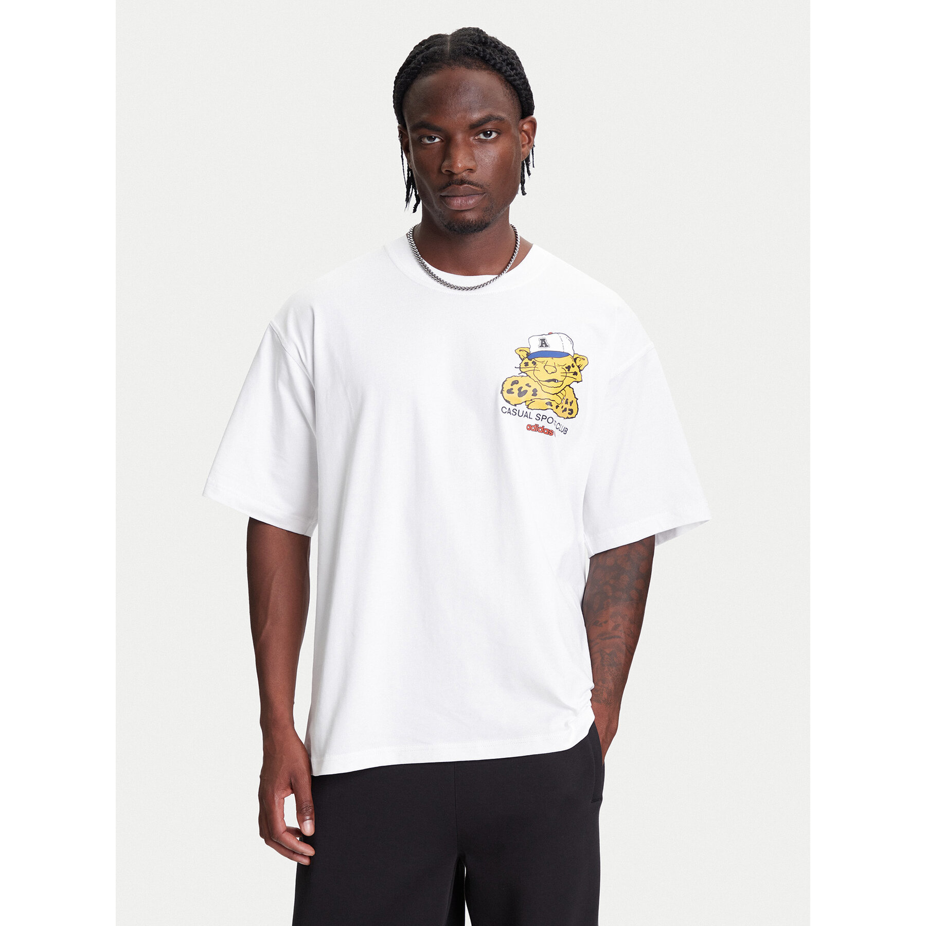 adidas T-Shirt Wabash JW0158 Λευκό Oversize