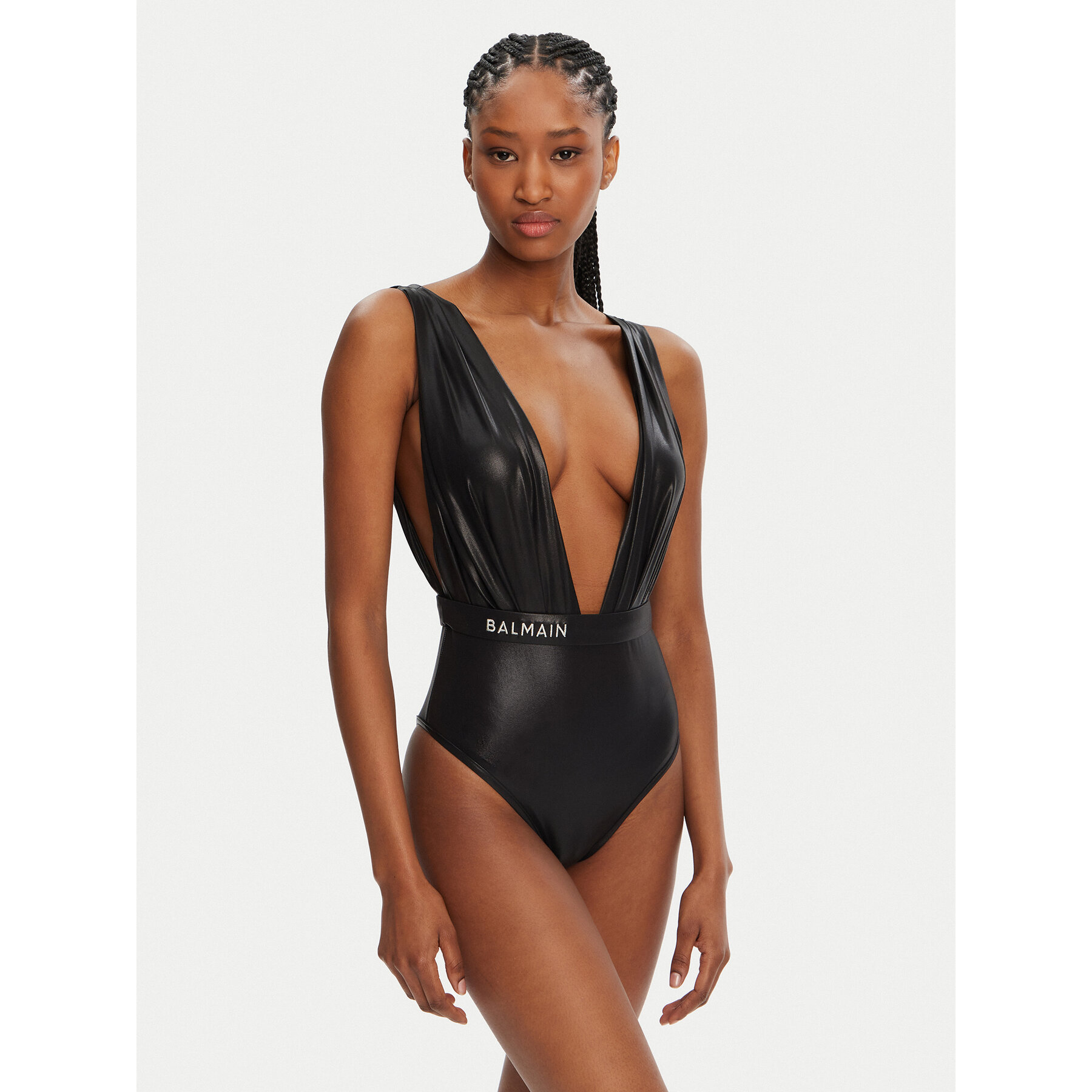 Balmain Badeanzug BKBU72140 Schwarz