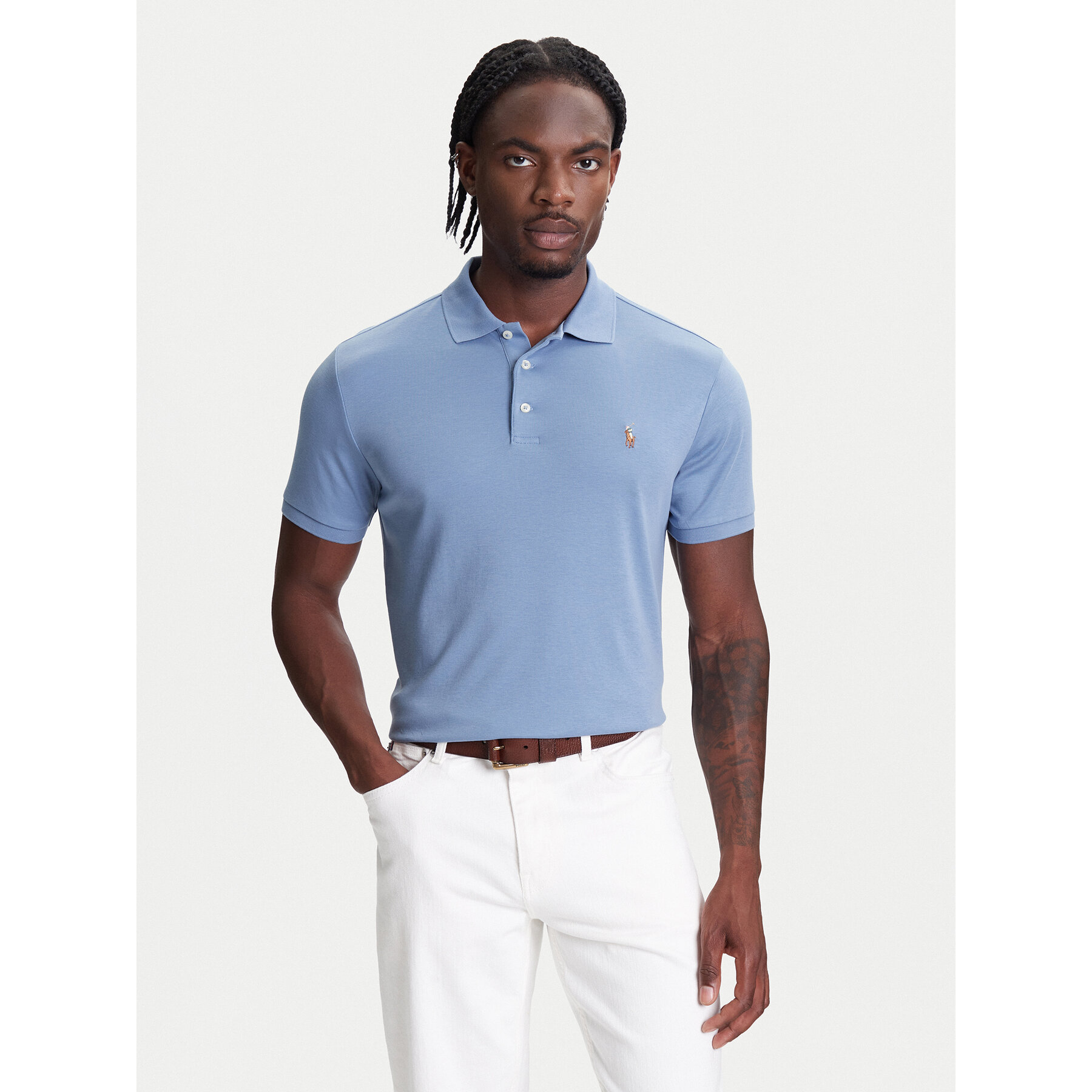 Polo Ralph Lauren Pólóing 710704319169 Kék Custom Slim Fit