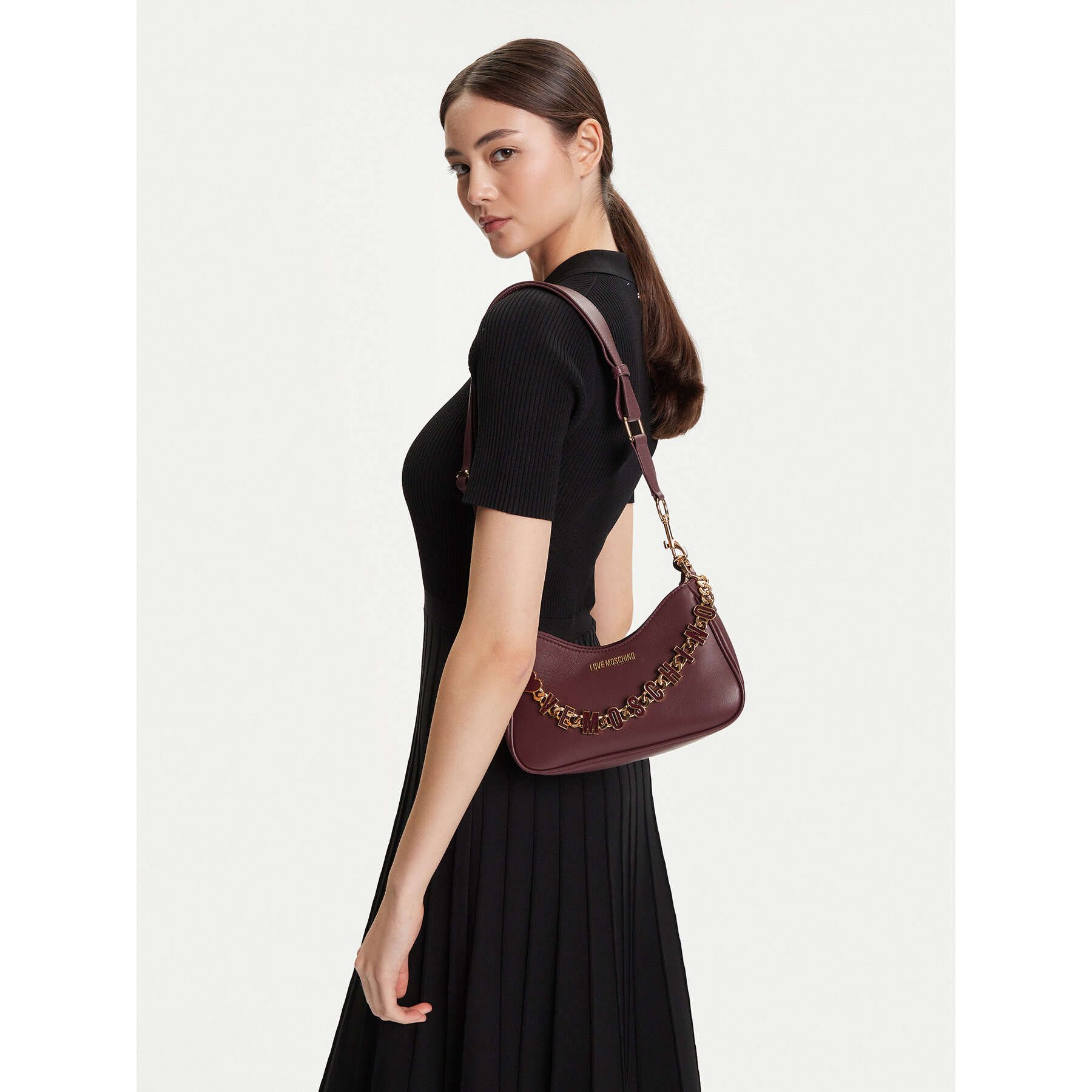 Geantă LOVE MOSCHINO JC4070PP1NL1355A Vișiniu