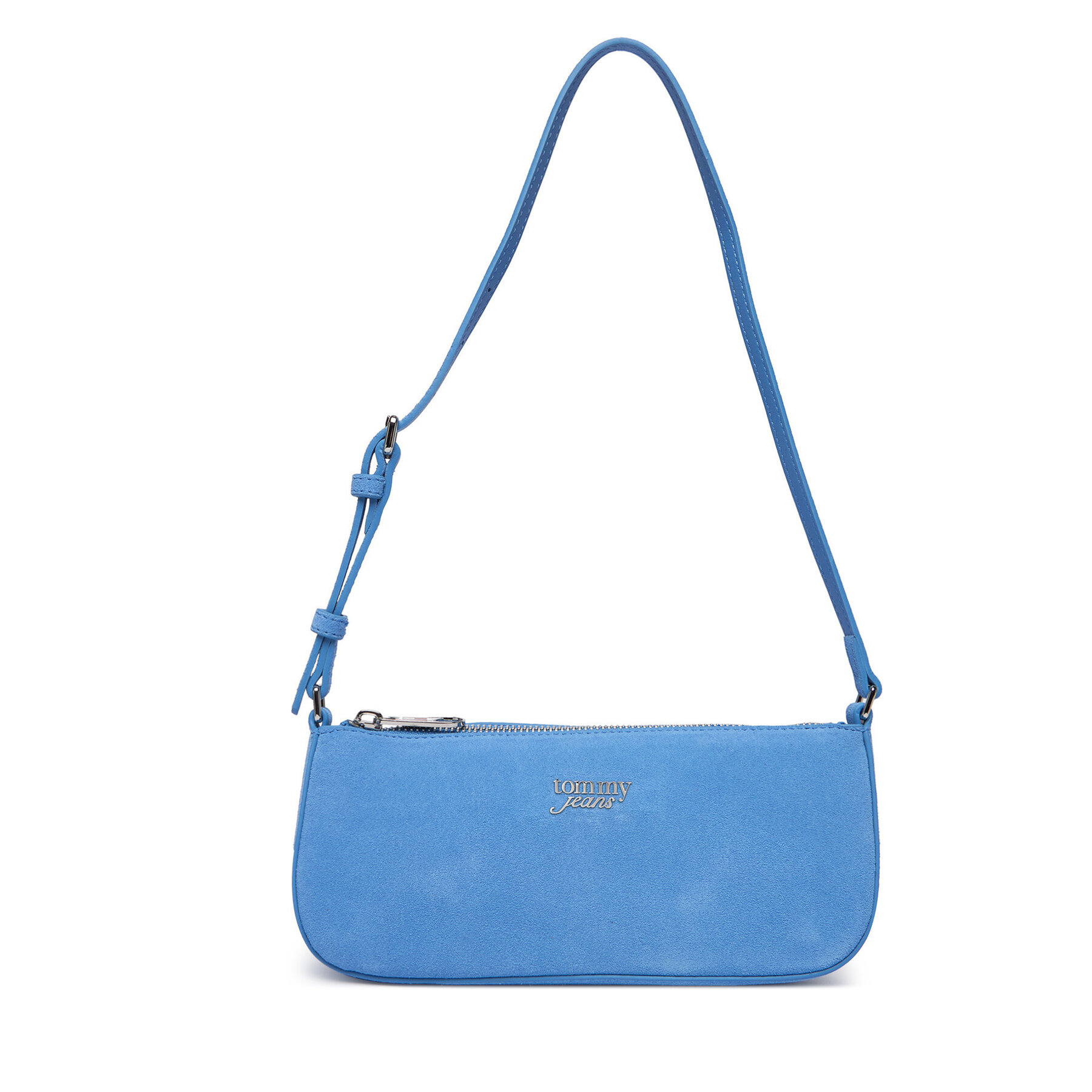Geantă Tommy Jeans Tjw Must Suede Shoulder Bag AW0AW18454 Albastru