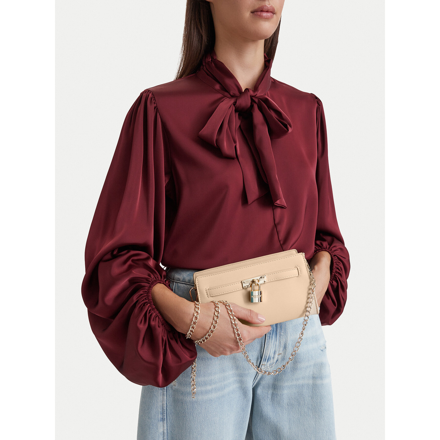 Дамска чанта Nine West CEO-GOLDEN MUSE-LA374-6033 Бежов