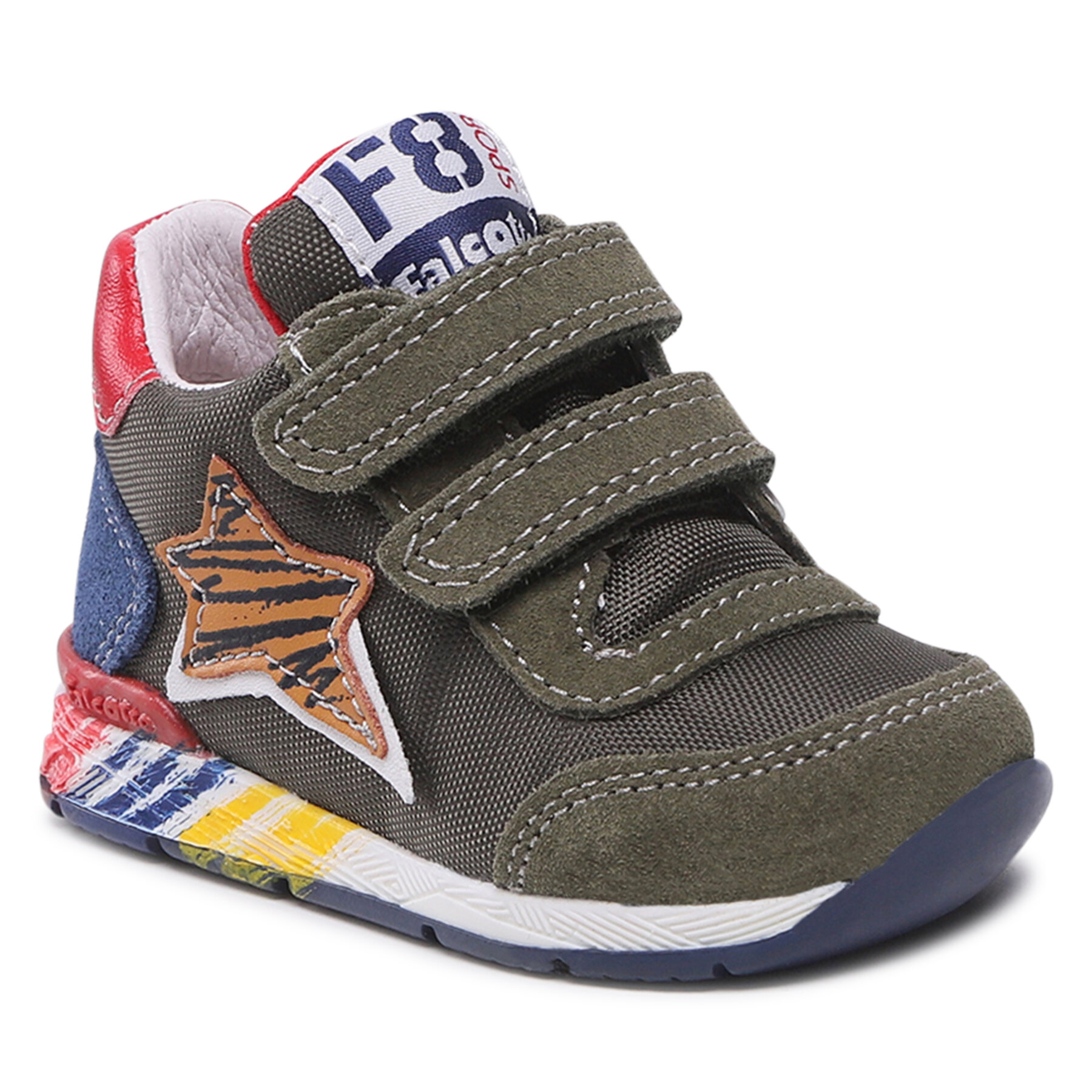 Sneakers Naturino Falcotto by Naturino New Ferdi 0012015873.10.1F18 Militare/Orange 0012015873.10.1F18 imagine super redus 2022