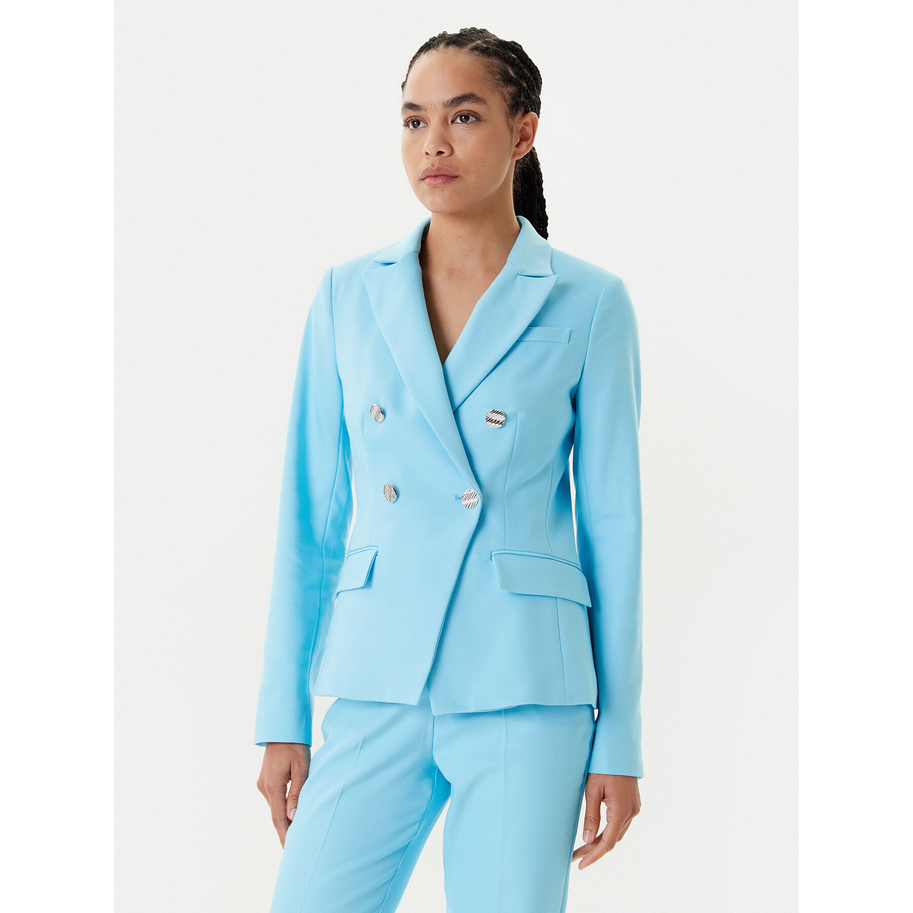 Morgan Sakko 251-VPKY.F Türkisfarben Slim Fit