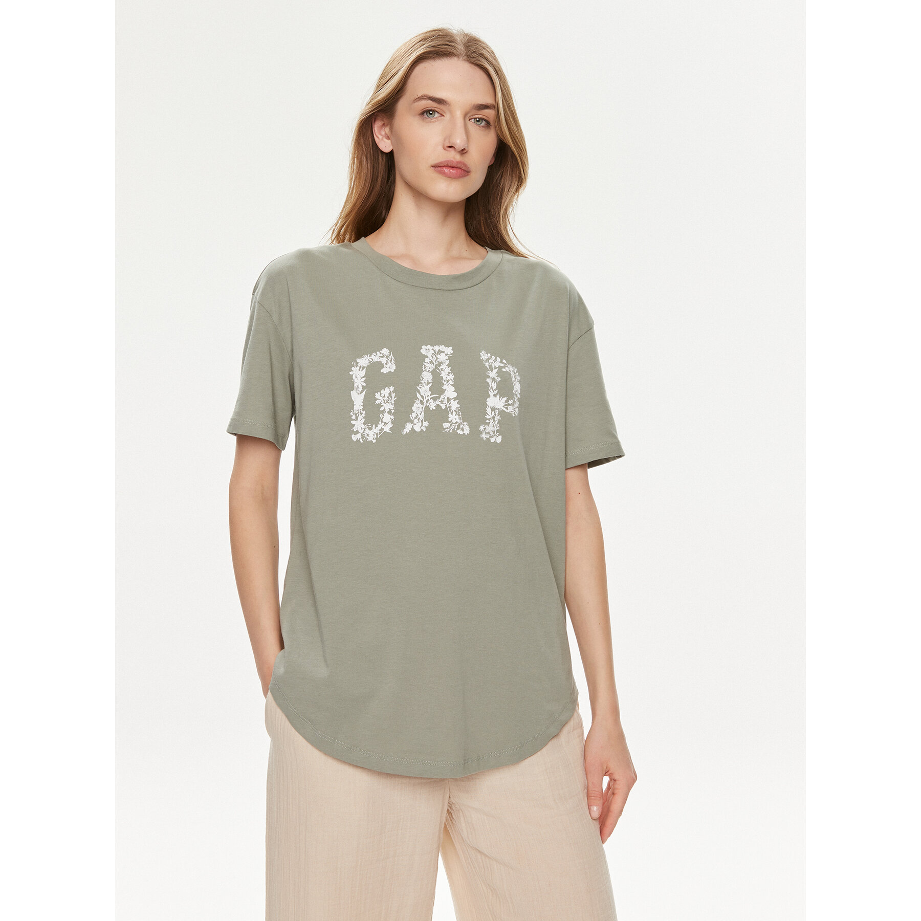 Gap T-Shirt 875093-00 Πράσινο Relaxed Fit