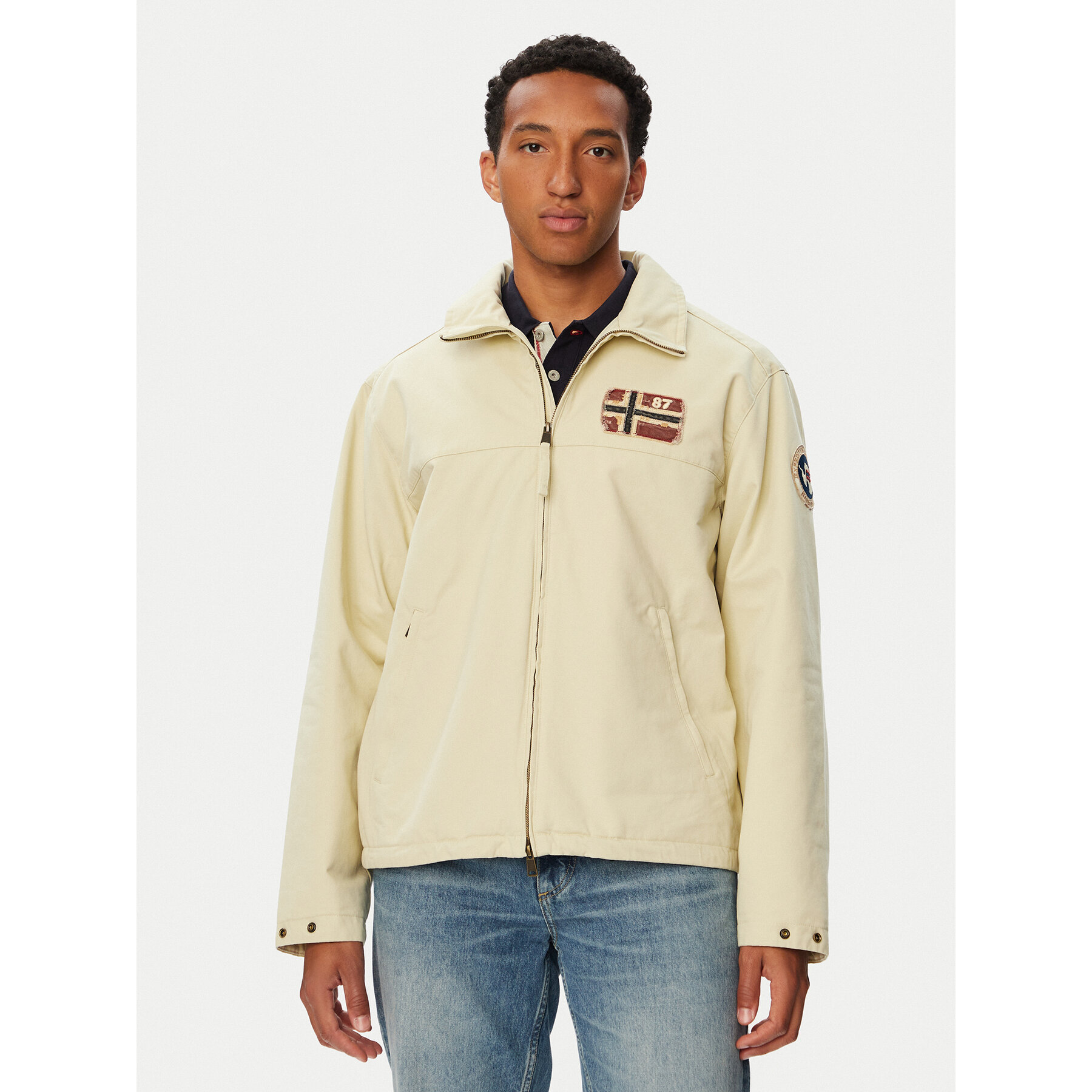 Napapijri Übergangsjacke Jkt Stand NP0A8BBR Creme Regular Fit