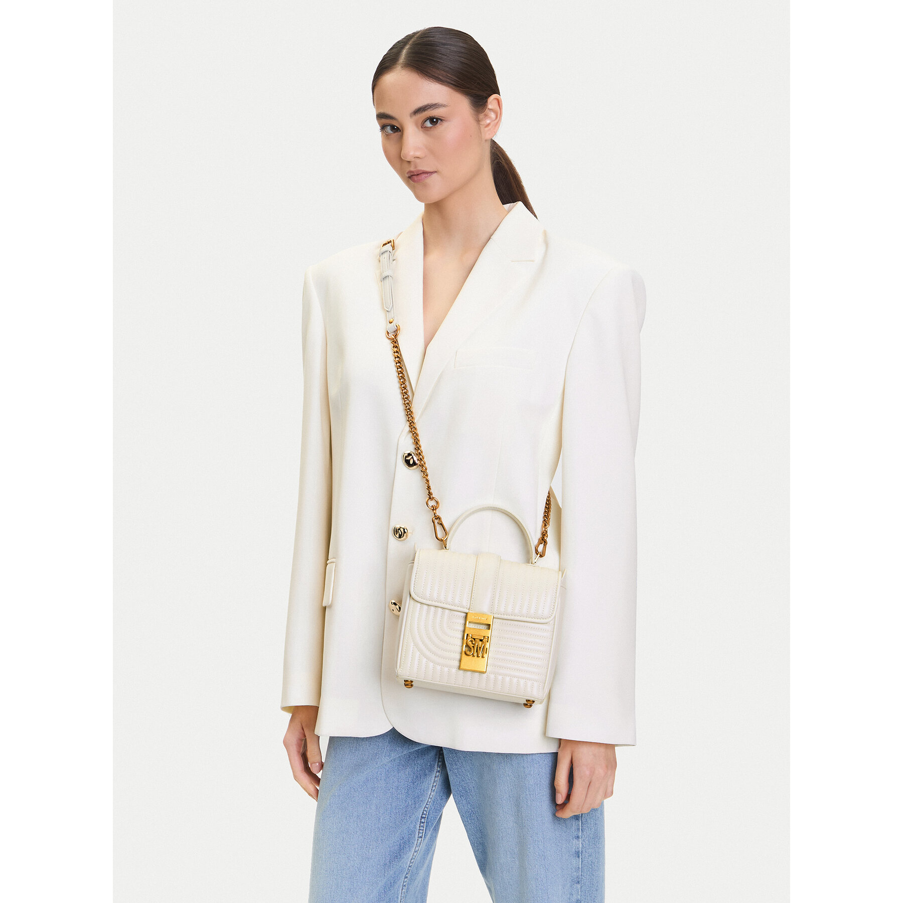 Geantă Steve Madden Bkhy SM13001725 Écru