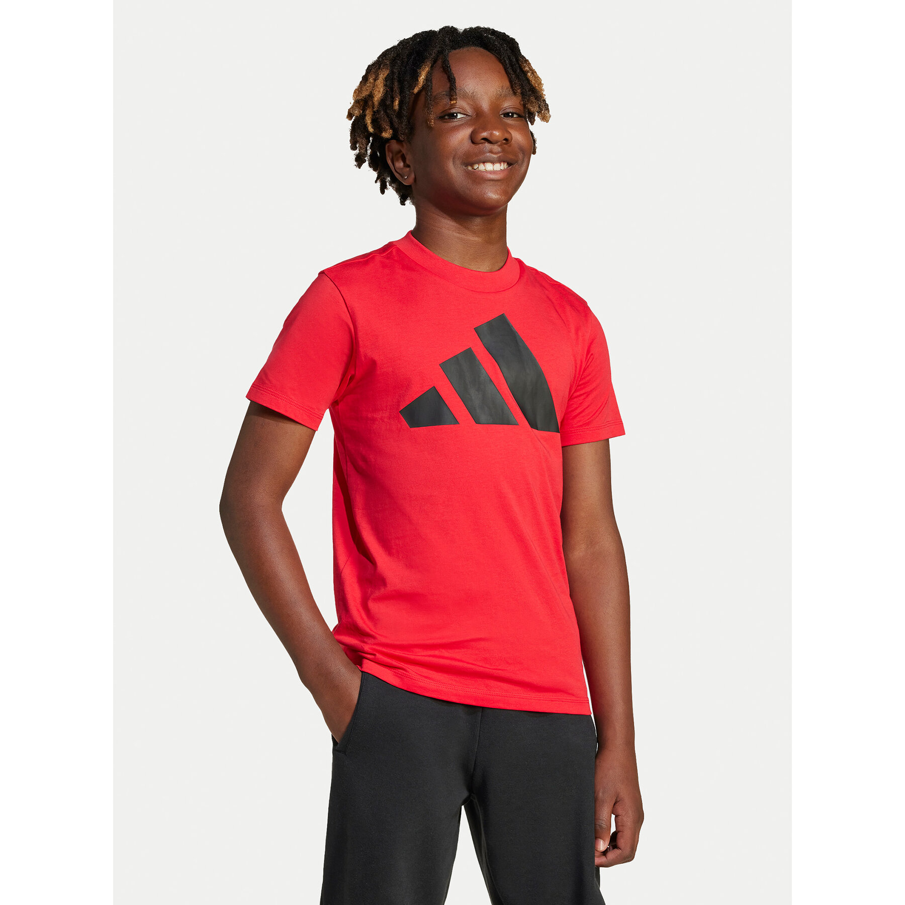 adidas Póló Essentials JC9664 Piros Regular Fit