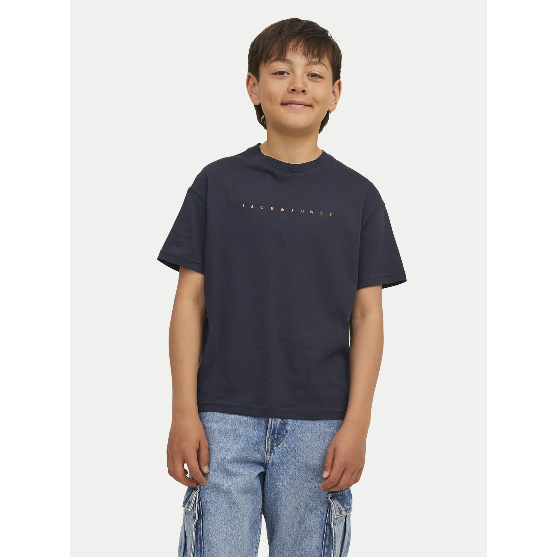 Jack & Jones Junior Marškinėliai Star 12237435 Tamsiai mėlyna Relaxed Fit