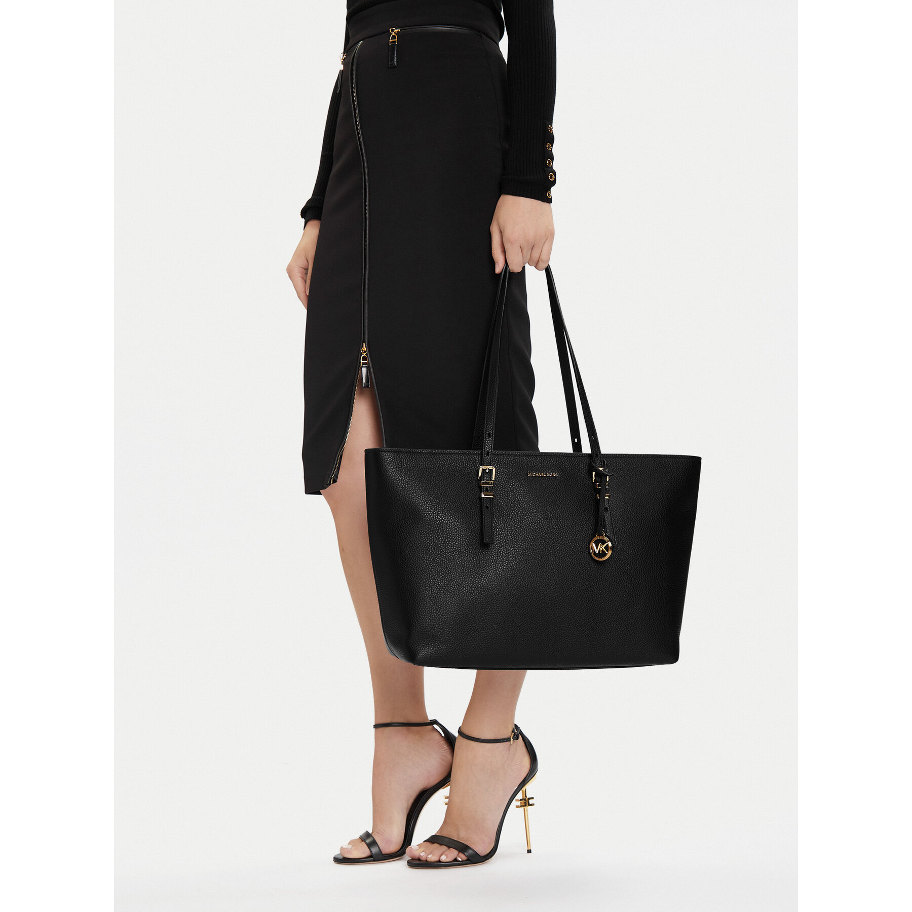 Táska MICHAEL Michael Kors Quinn 30T5GQNT9L Fekete