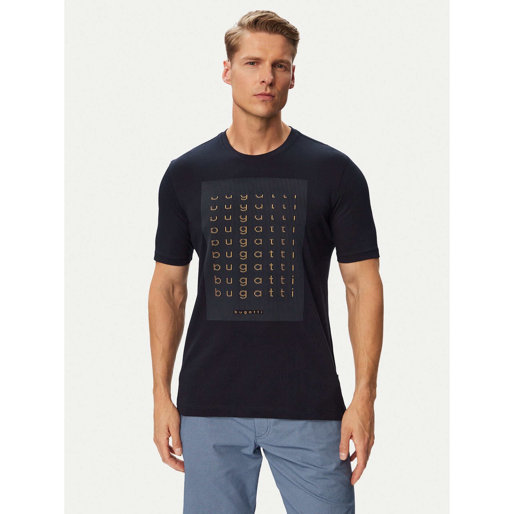 Bugatti T-Shirt 8350-15046E Dunkelblau Regular Fit
