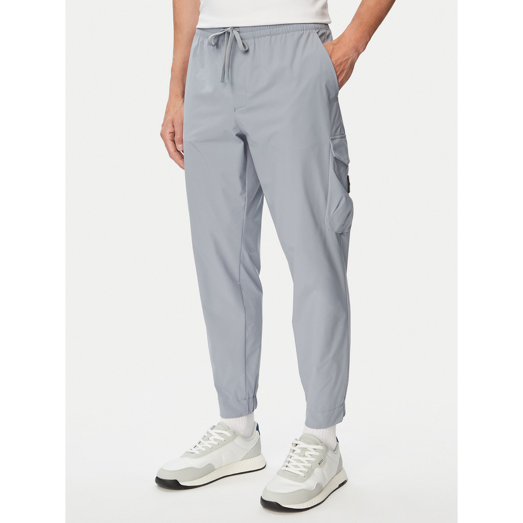 BOSS Cargohose T_Urbanex-CargoLight 50508339 Dunkelgrau Tapered Fit