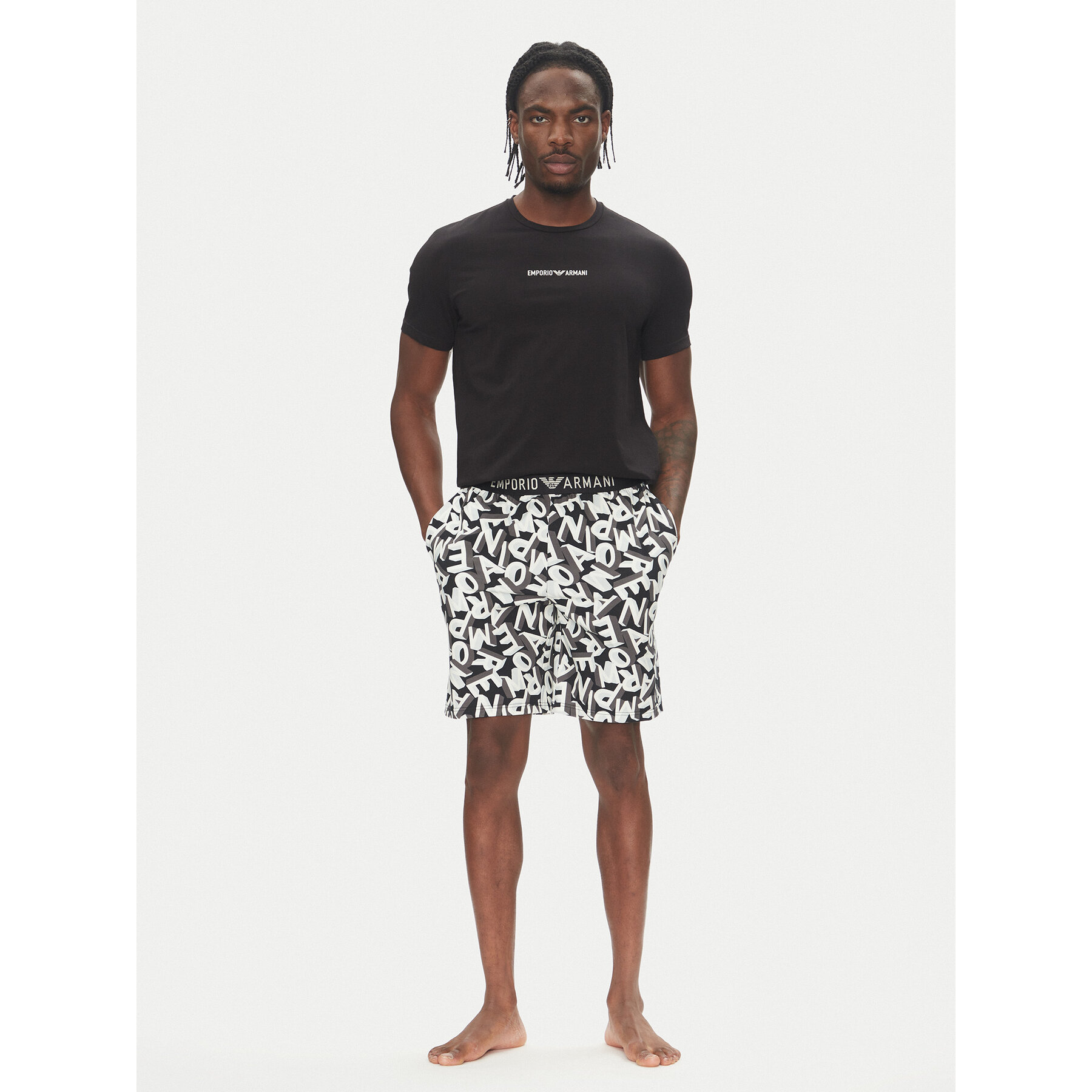 Emporio Armani Underwear Emporio Armani Underwear Πιτζάμα EM000400 AF10794 FC143 Μαύρο Regular Fit