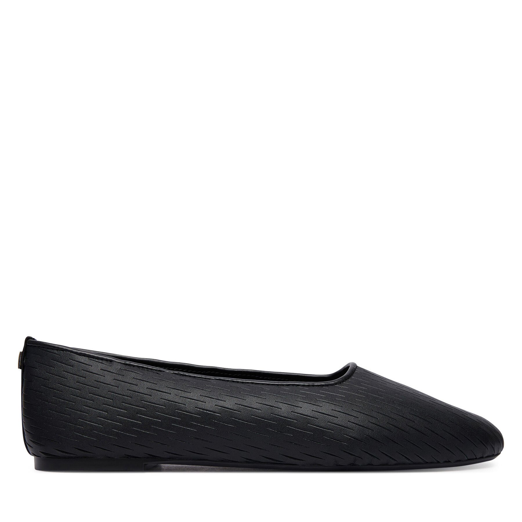 Baleríny Calvin Klein Oblique Ballerina Cut Lth HW0HW03033 Čierna