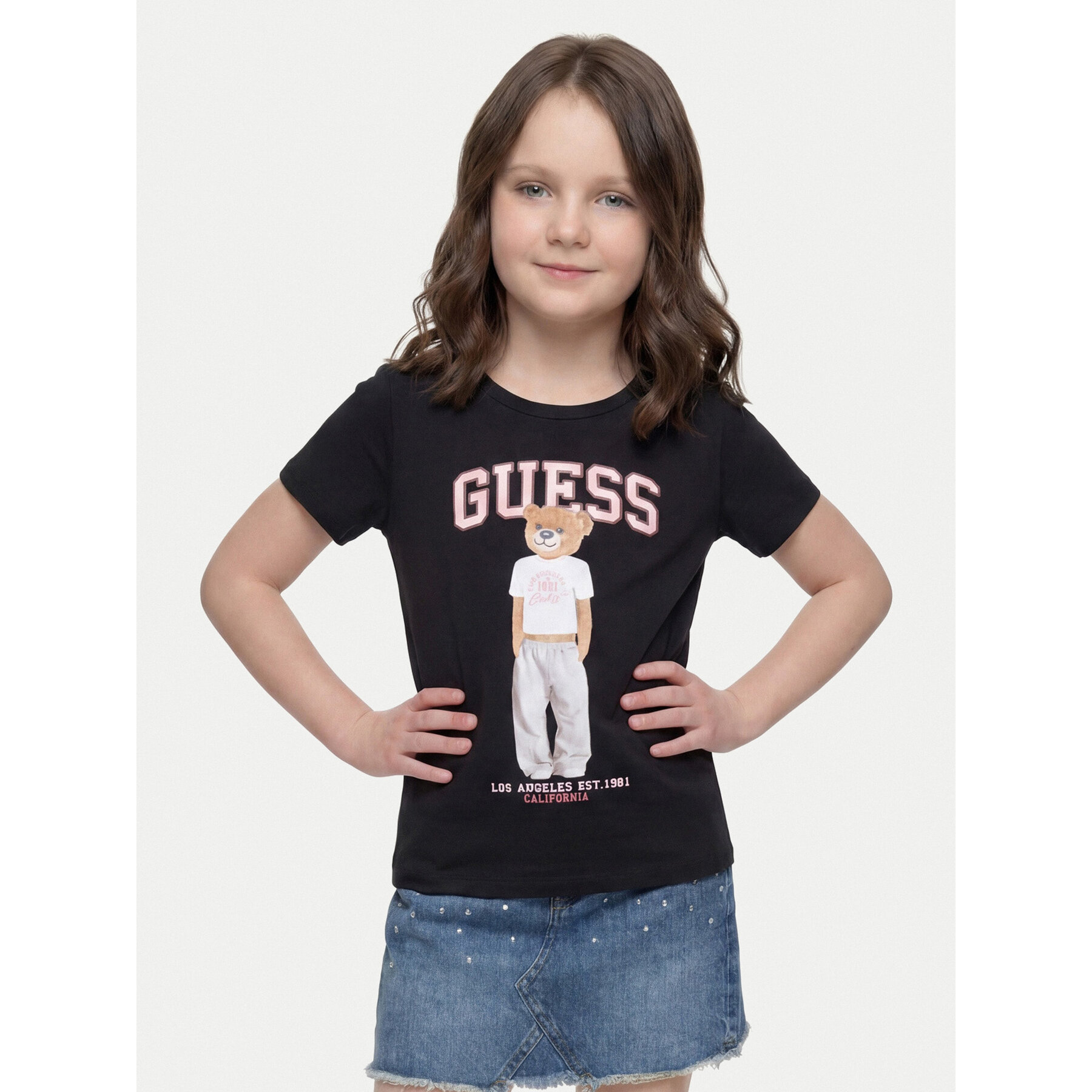 Guess T-shirt J6YI08 K3710 Crna Regular Fit