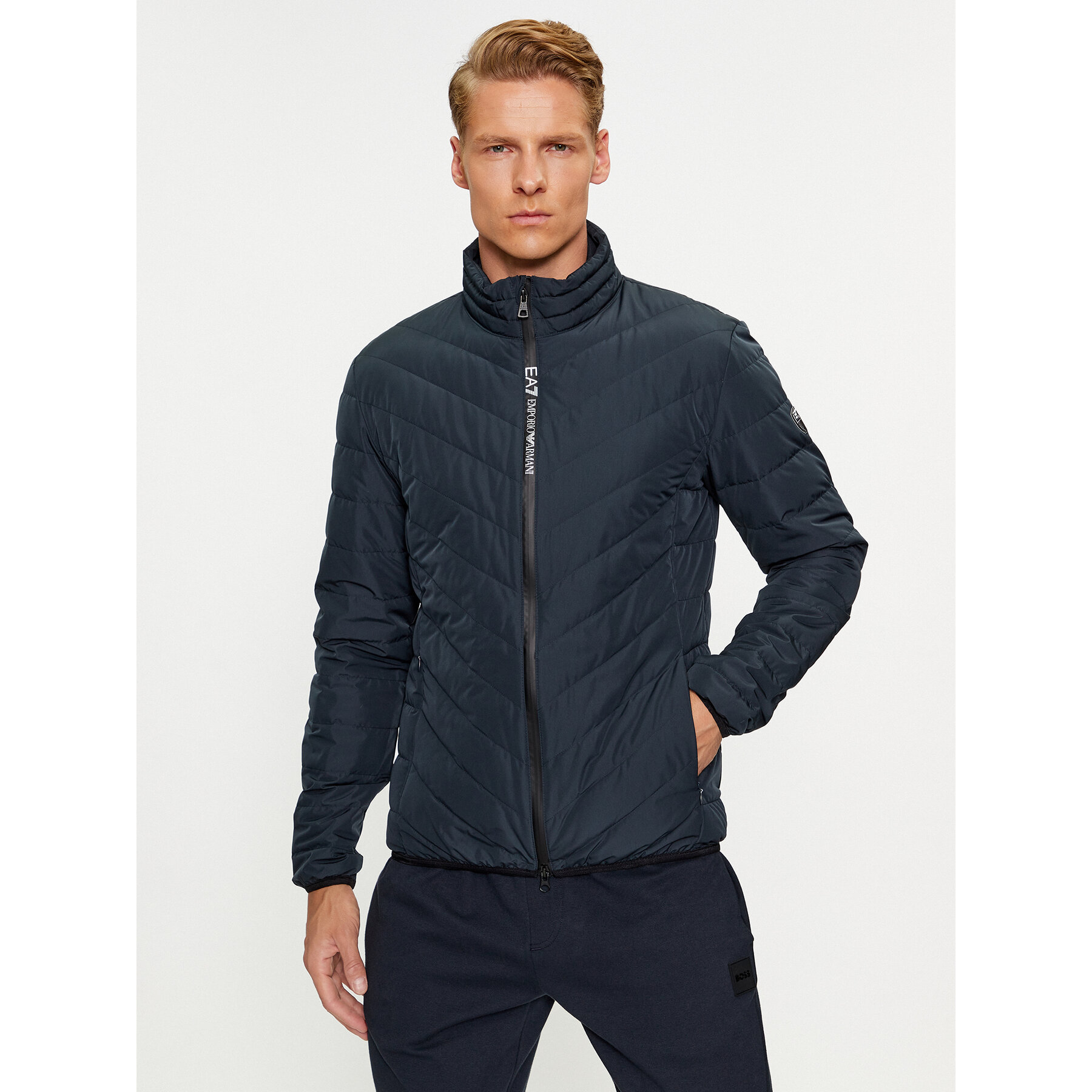 EA7 Emporio Armani Daunenjacke 8NPB13 PNE1Z 1578 Dunkelblau Regular Fit