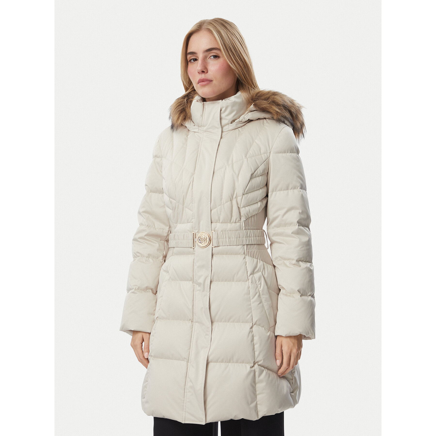 Guess Daunenjacke W6BL37 W4085 Hellbeige Slim Fit