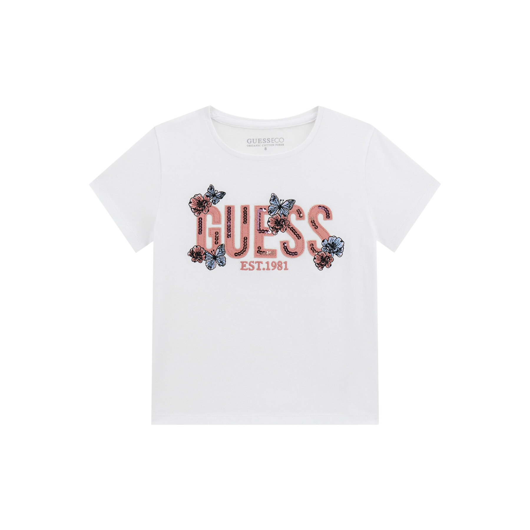 Guess T-Shirt J6RI34 K6YW4 Λευκό Regular Fit
