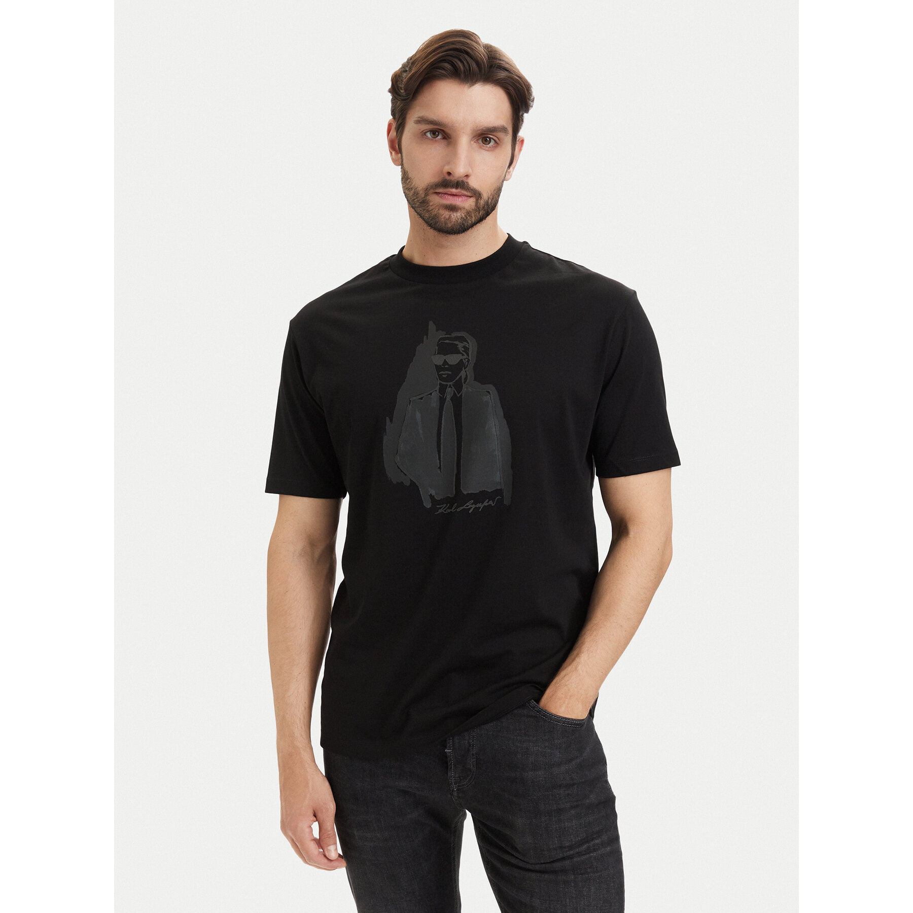 KARL LAGERFELD T-Shirt 755143 563225 Schwarz Regular Fit