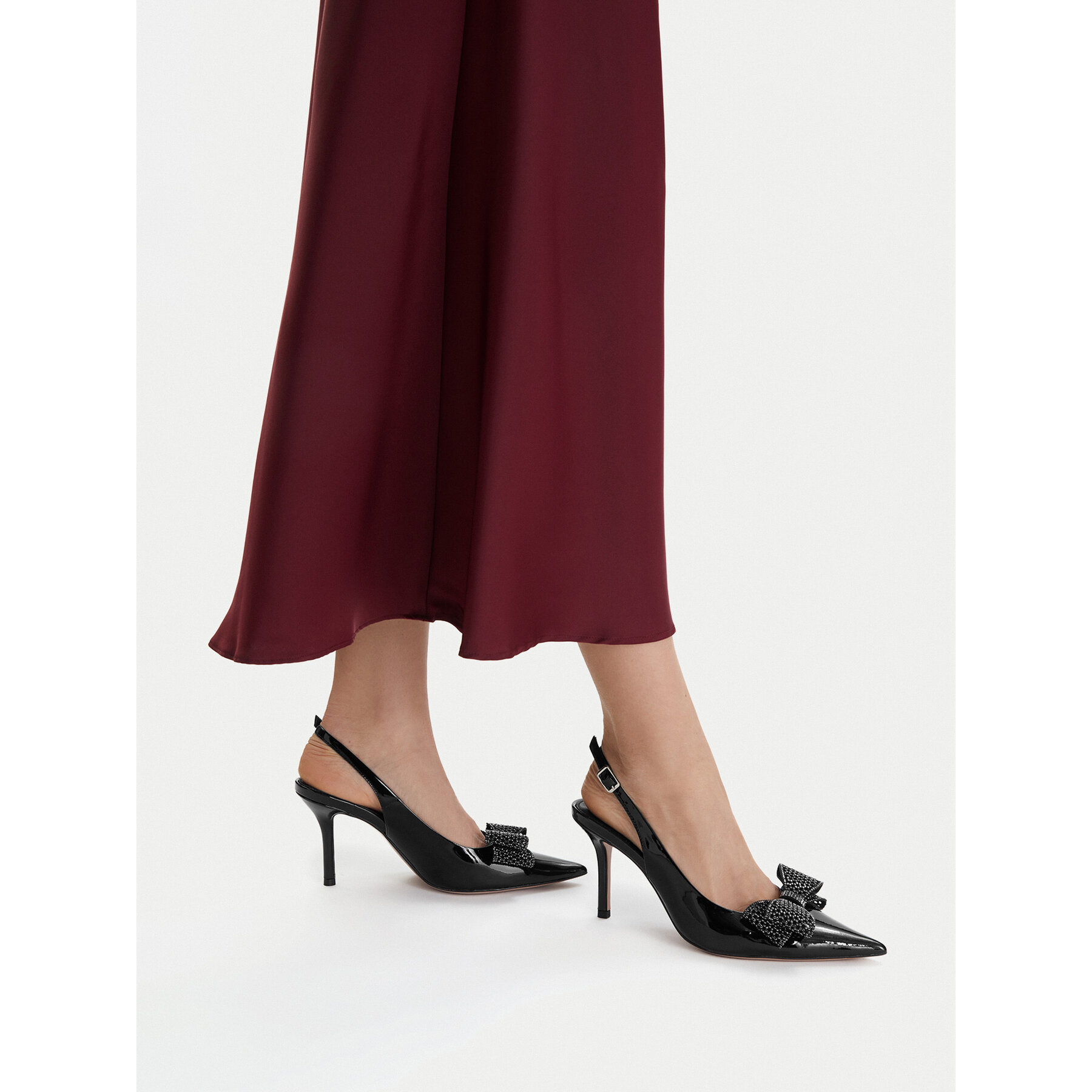 Pantofi cu toc subțire Eva Minge ANEMONE-V1892-56-1 Negru