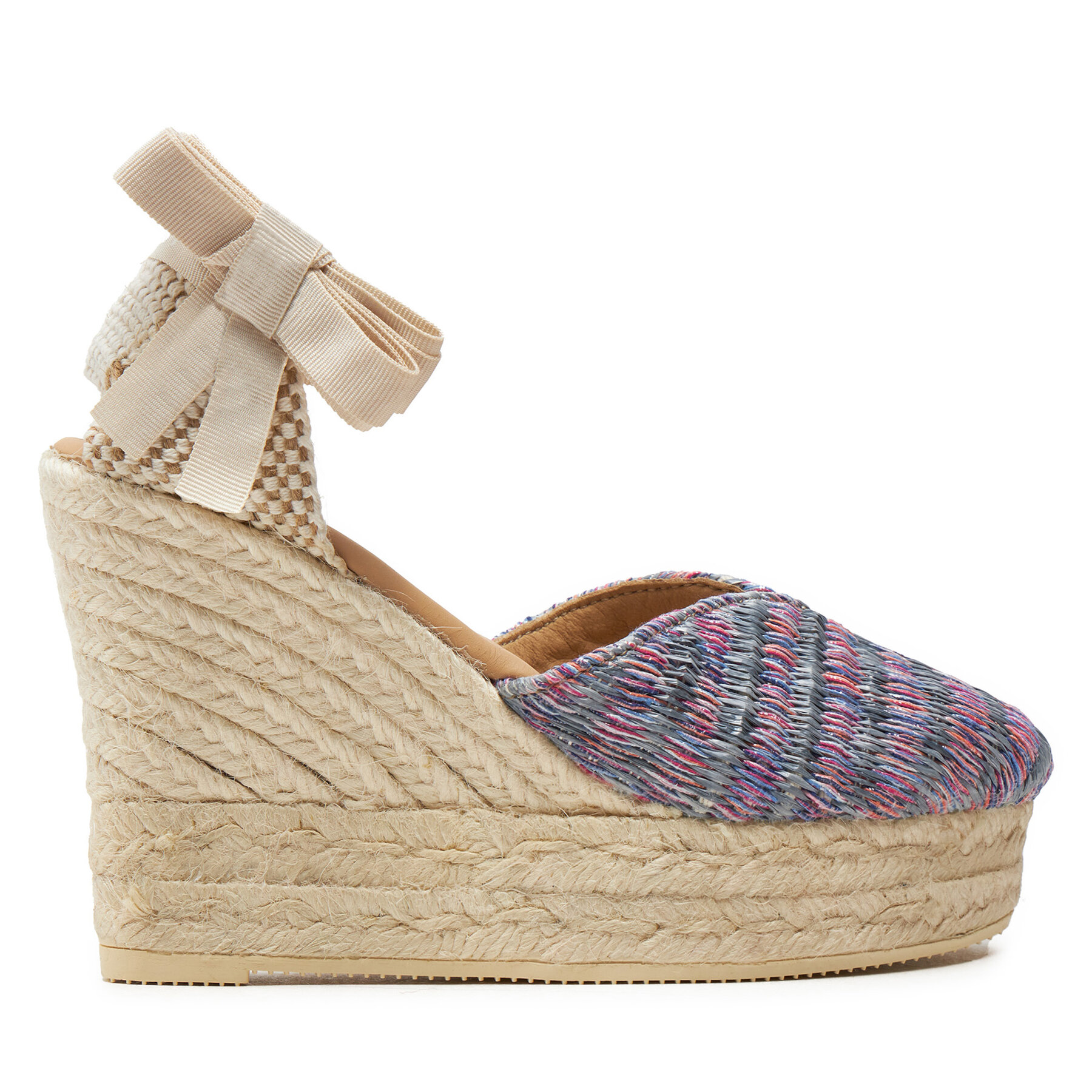 Espadrilles Manebi Acapulco Heart-Shaped Wedge Espadrilles G 0.6 WH Rozā